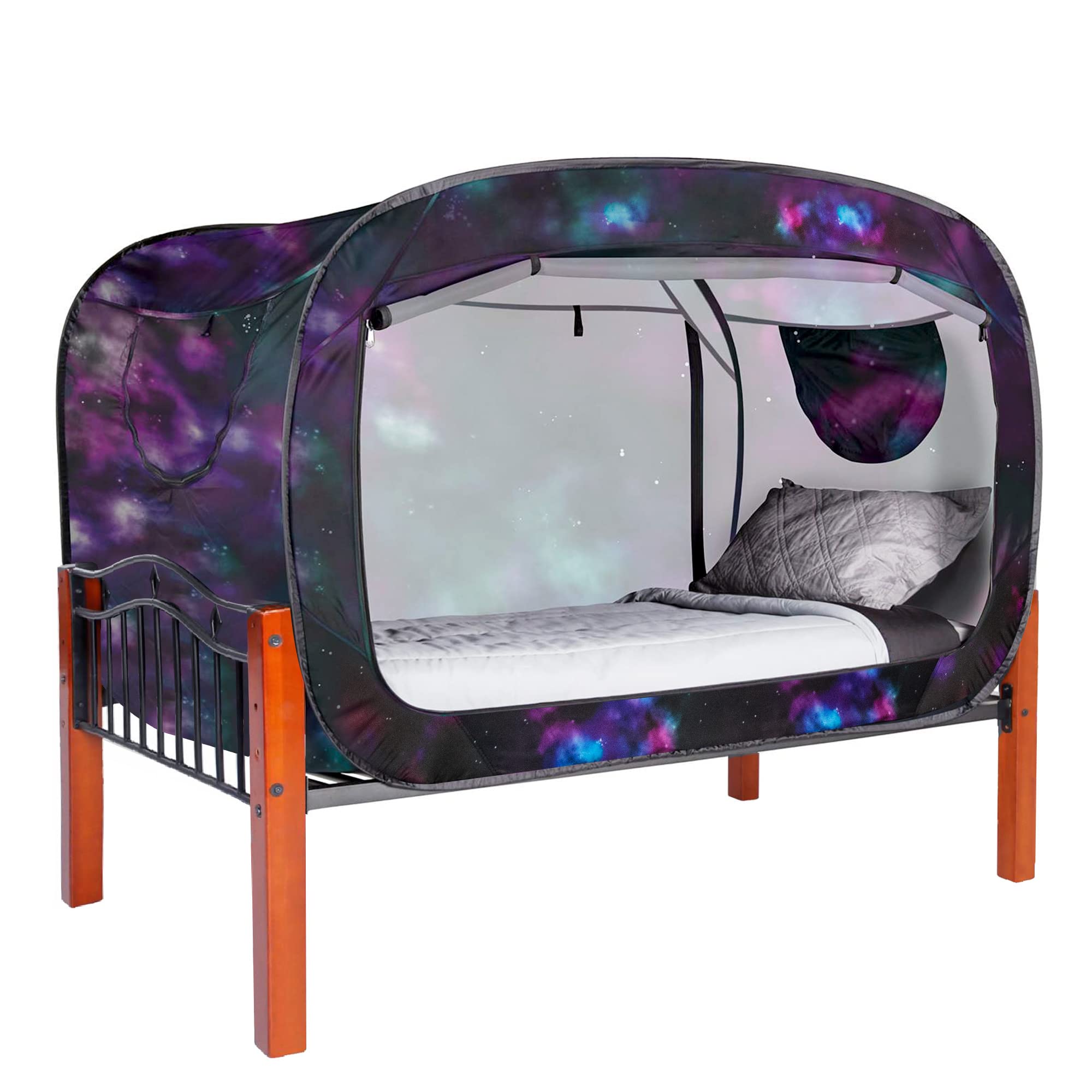 Portable Bed Tent Canopy for Kids & Adults - Breathable Indoor Sleeping Tent with 2 Doors, Privacy Space for Bedroom, Camping & Relaxation