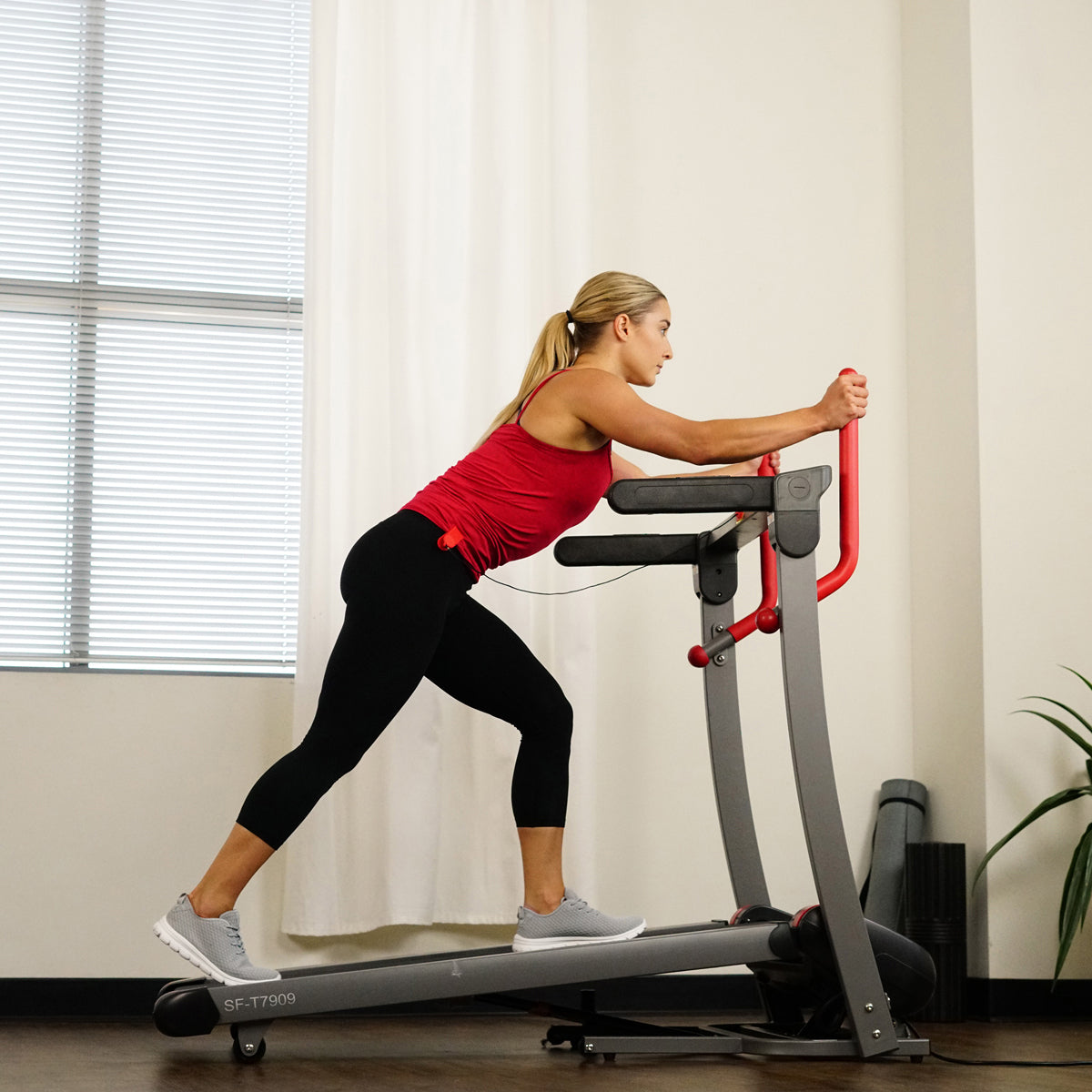 Folding Electric Treadmill with 12-Level Auto Incline, LCD Display & Heart Rate Monitor - SF T7909 | Perfect for Home Gym, Cardio Workout & Small Spaces