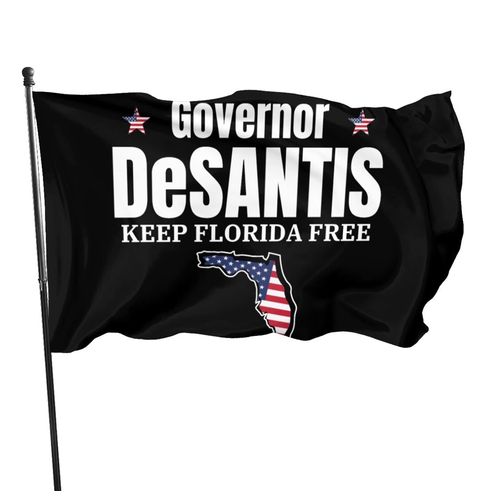 3x5 Ft Governor Ron DeSantis Keep Florida Free Flag | Trump DeSantis 2024 Campaign Flag | Ron DeSantis 2024 President Flag | Perfect for Political Rallies, Home & Yard Decoration, Patriotic Events