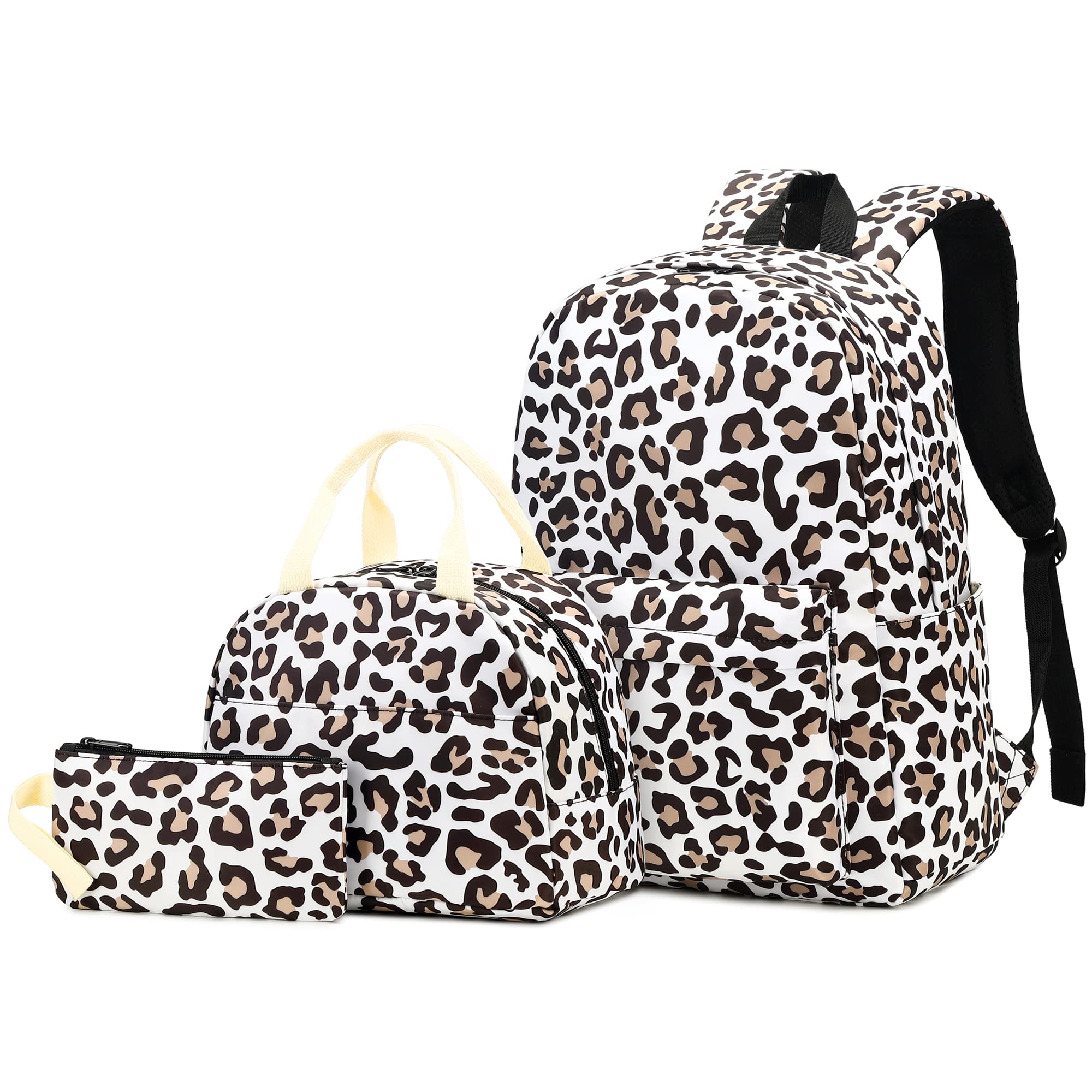 Girls School Backpack Set for Kids & Teens - Waterproof Bookbag with Matching Lunch Box & Pencil Case - Perfect for School, Travel & Daily Use