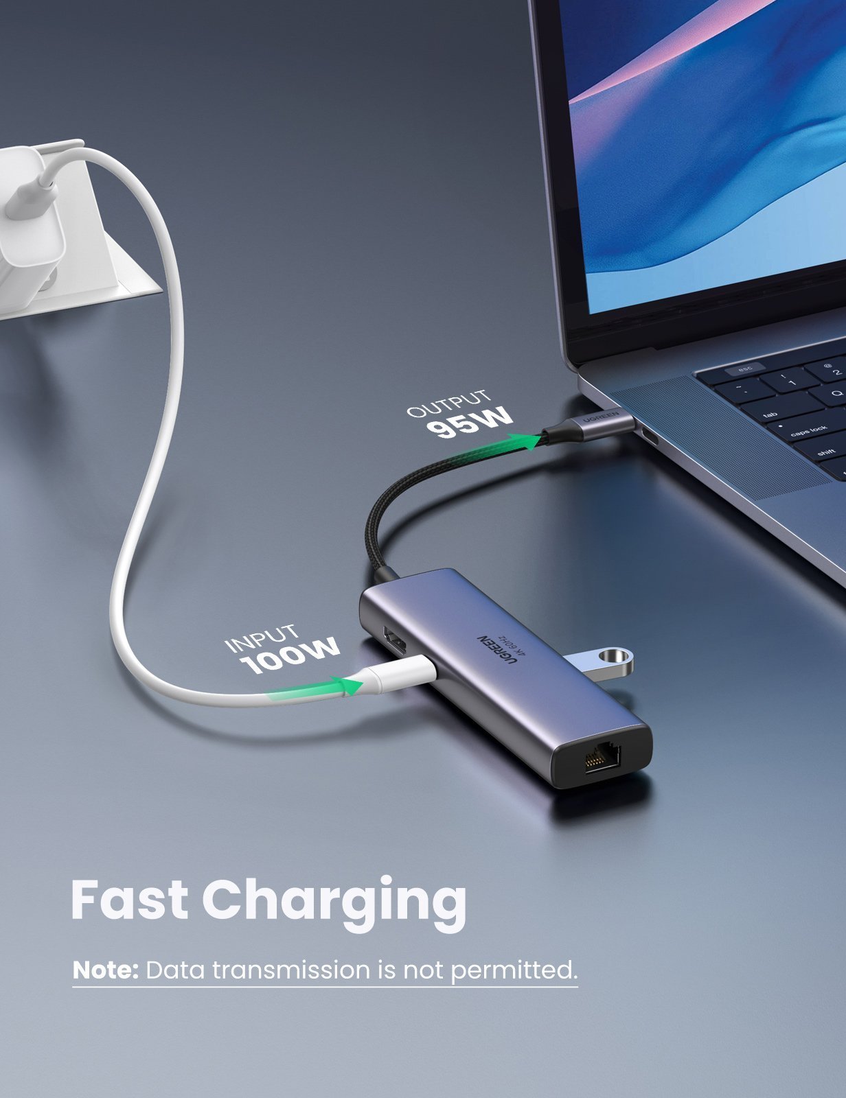 UGREEN 7-in-1 USB C Hub with 4K HDMI, 100W PD Charging, USB 3.0 Ports - Perfect for MacBook Pro/Air, iPad Pro, and Windows Laptops - Home Office & Travel Essential