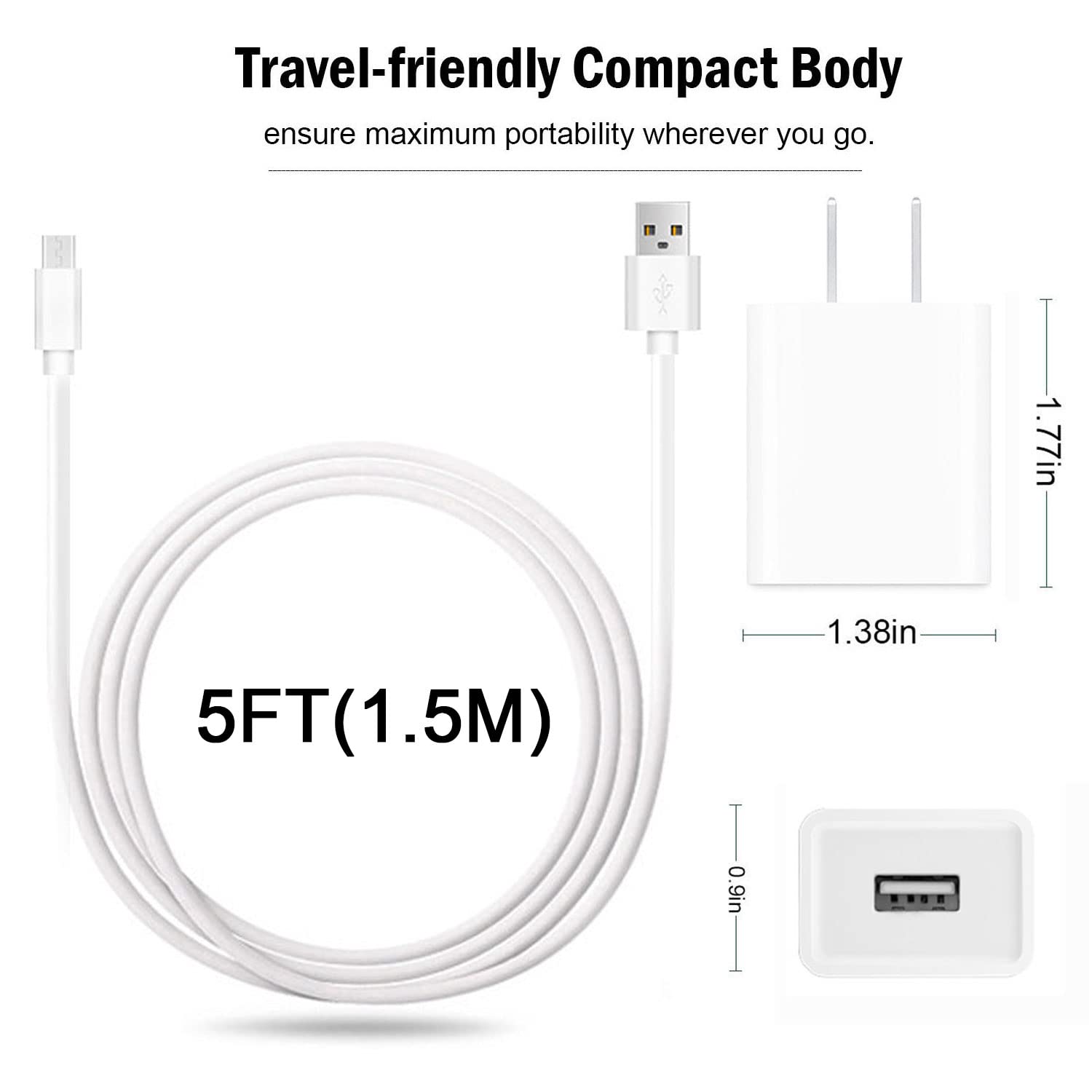 2024 AirPods 4 Wall Charger - Fast Charging Compatible with AirPods Pro 2 (2nd Gen), AirPods Max 2, Apple TV Remote 3rd 4K - USB A to USB C Charger Cable for iPhone 16/15, CarPlay - Perfect for Home, Office & Travel Charging