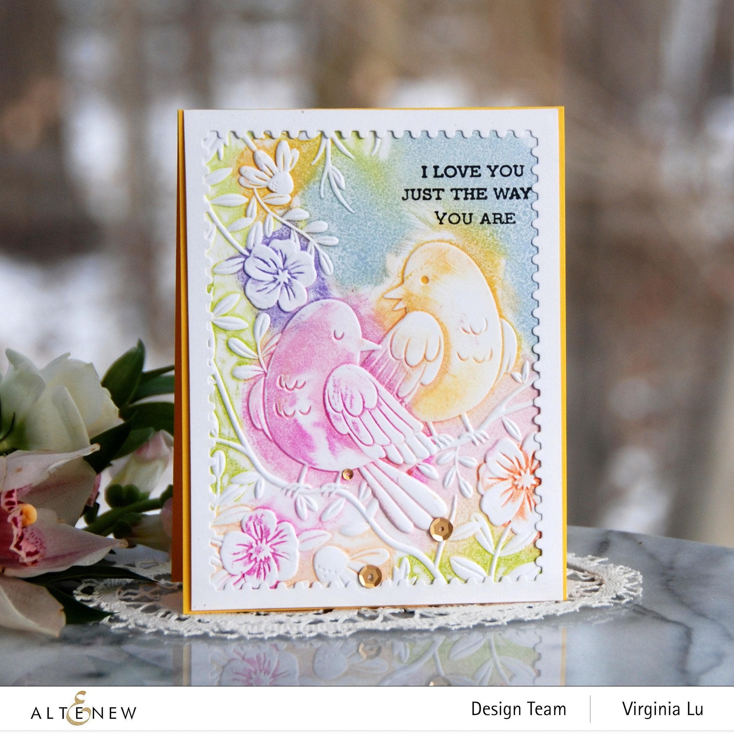 Loving Birds 3D Embossing Folder for Card Making - DIY Scrapbooking & Paper Craft Supplies - Perfect for Greeting Cards, Invitations & Wedding Decorations