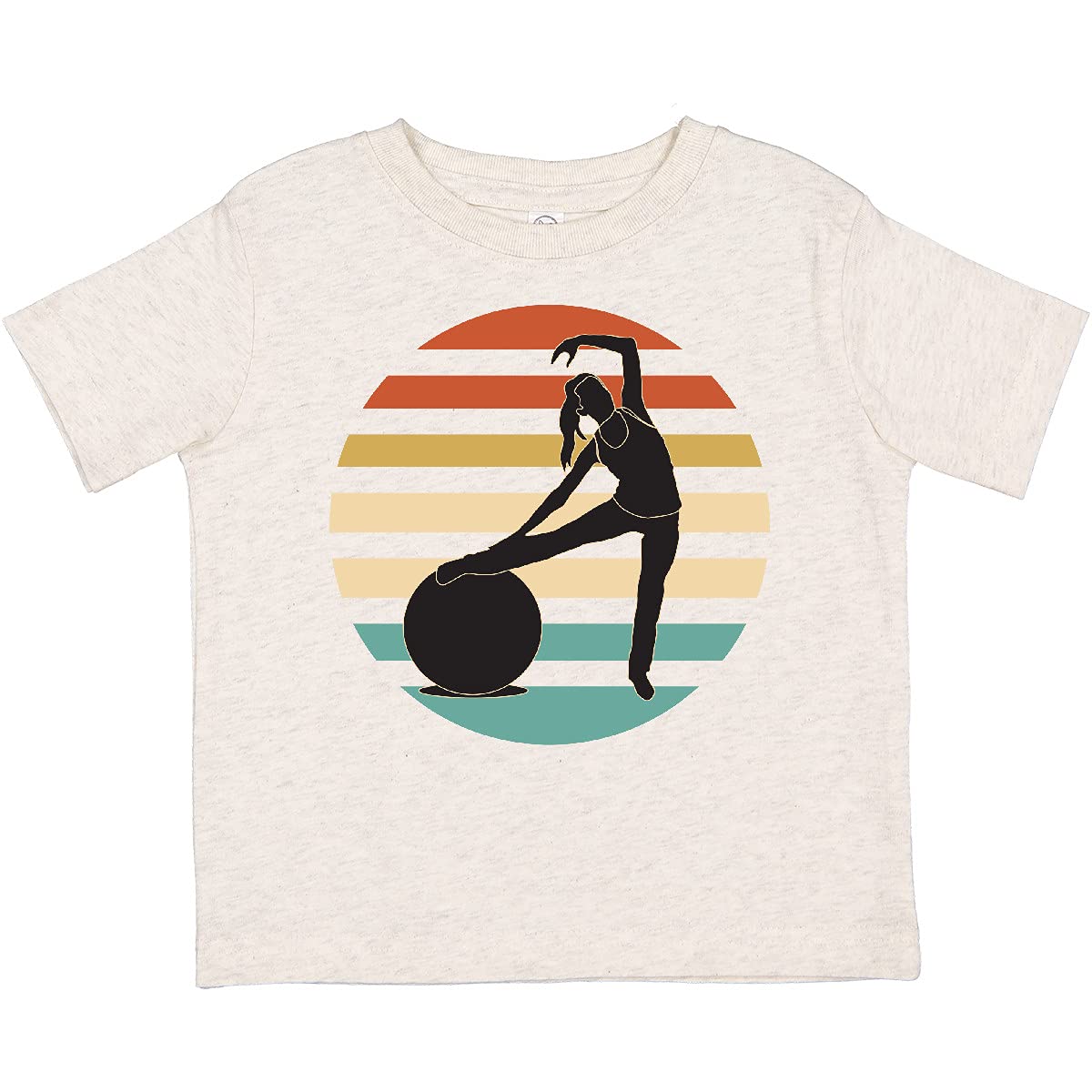 Inktastic Pilates Fitness Retro Exercise Toddler T-Shirt - Cute Workout & Play Outfit for Toddlers - Perfect for Yoga, Gym & Casual Wear