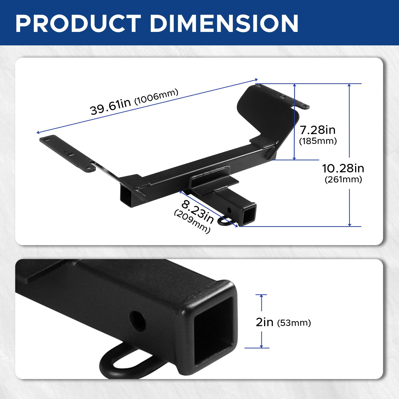 2018-2025 Chevy Equinox & 2018-2024 GMC Terrain Trailer Hitch - Class 3 Towing Receiver 2