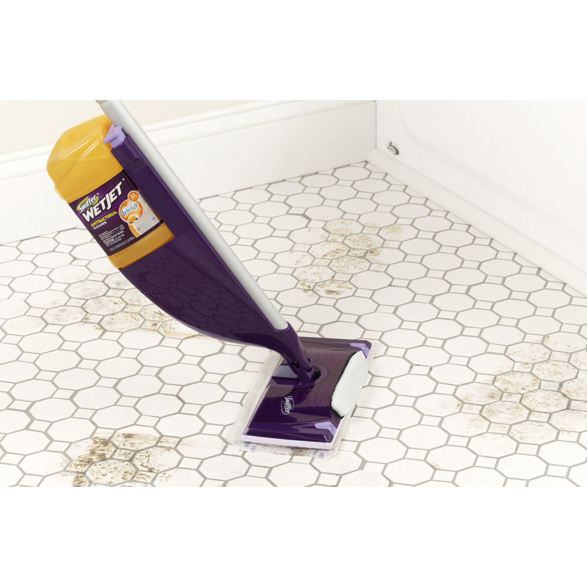 WetJet Spray Mop Floor Cleaner Kit - Premium Hardwood & Tile Floor Cleaning System for Home & Kitchen - Easy to Use, Refillable, with Extra Pads & Cleaning Solution - Perfect for Daily Cleaning & Pet Hair Removal
