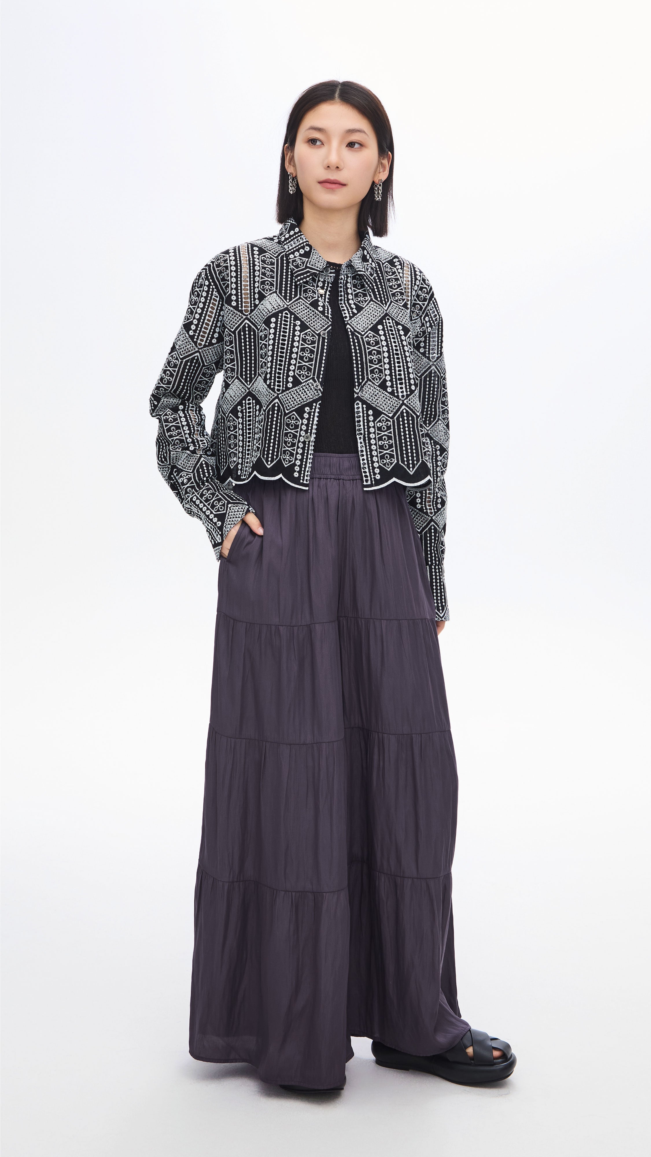 Stylish Women's Tiered Pants - Flowy High Waisted Palazzo Pants for Casual & Office Wear | Perfect for Summer, Travel & Everyday Comfort