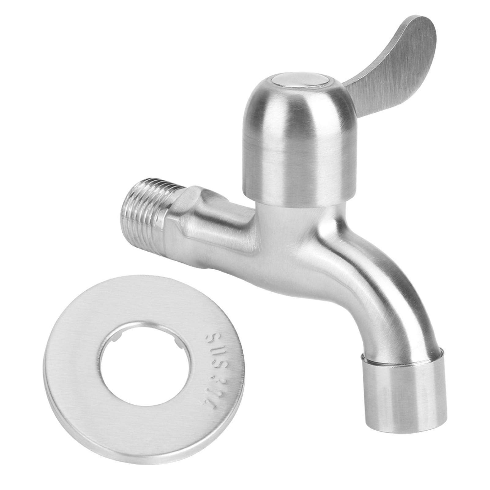 304 Stainless Steel Single Lever Faucet Tap for Laundry, Washing Machine, Kitchen & Garden - Durable Water Control Solution for Home & Outdoor Use