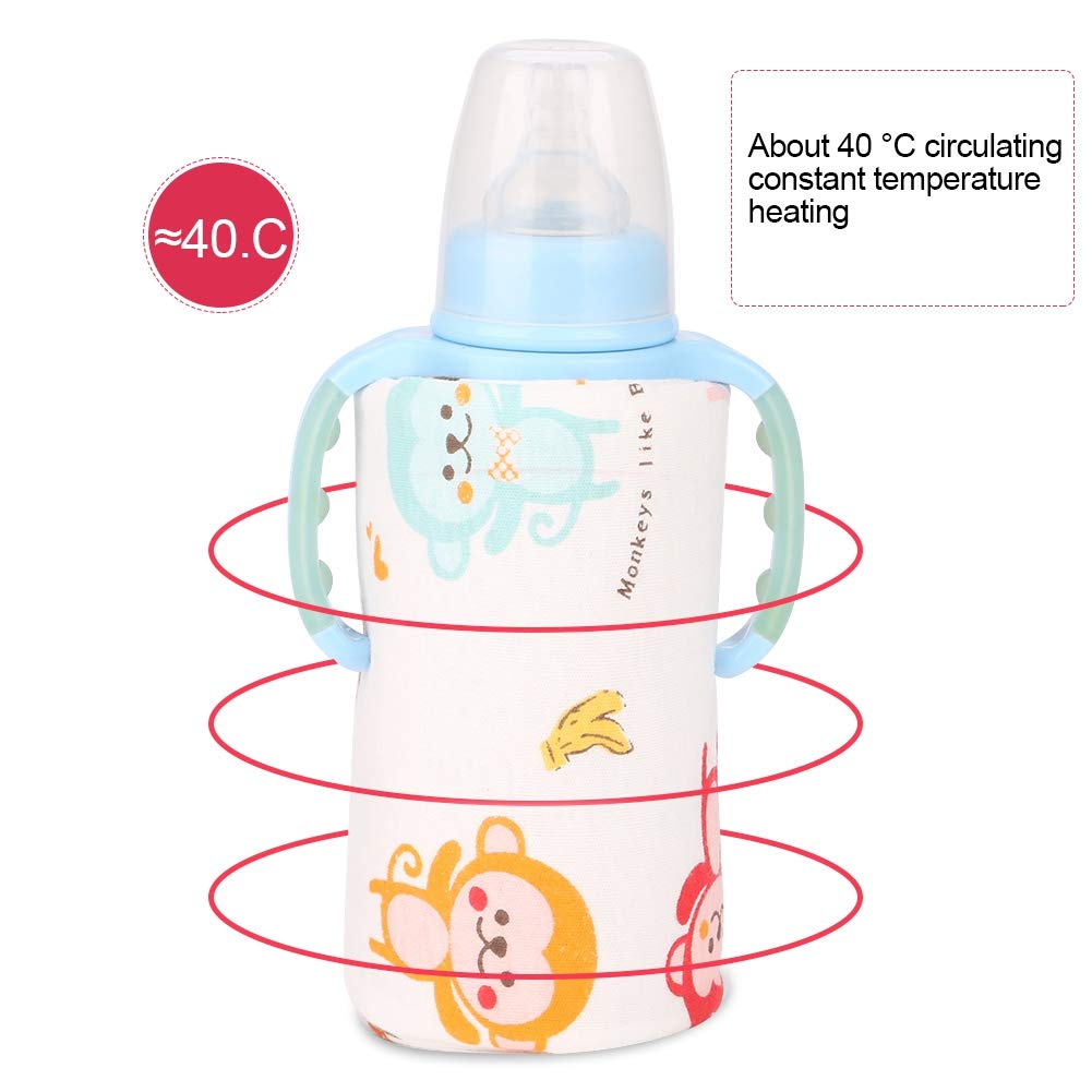 **Portable USB Rechargeable Baby Bottle Warmer - Foldable Cloth Bag Milk Heater for Travel, Car & Long Trips - Perfect for On-the-Go Parents & Breastfeeding Moms**