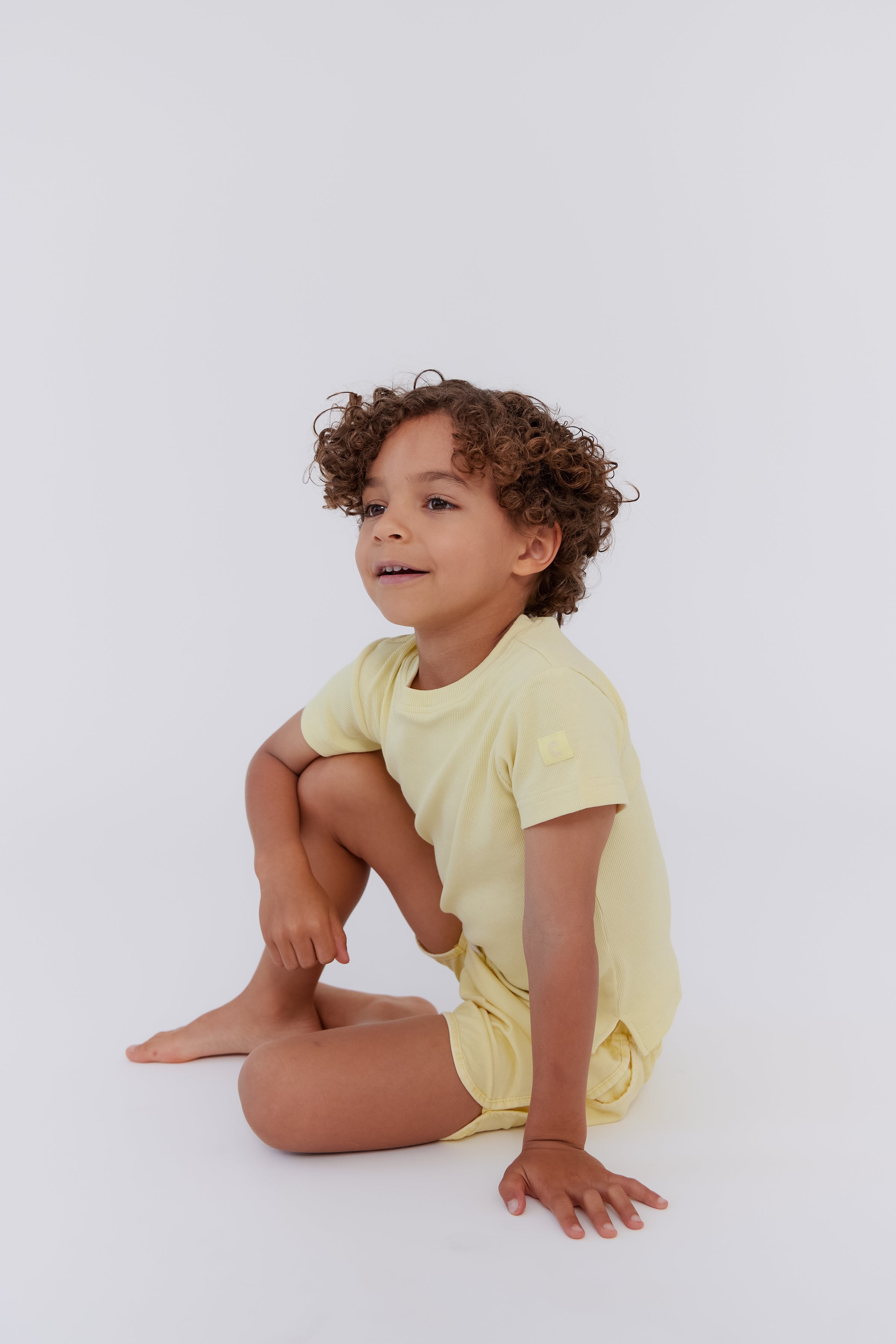 Kids' Yellow Washed Denim Shorts by Crew - Perfect for Summer Playdates & Outdoor Adventures