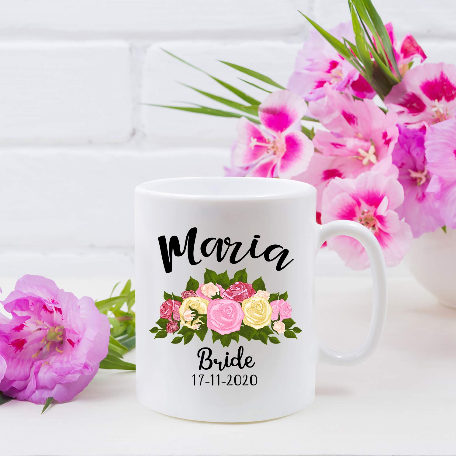 Personalized White Ceramic Coffee Mug - Custom Text & Image Upload - Funny Gift for Coffee Lovers, Bachelor Party Favors - Perfect for Office, Home & Gifts (11oz, Dishwasher Safe)