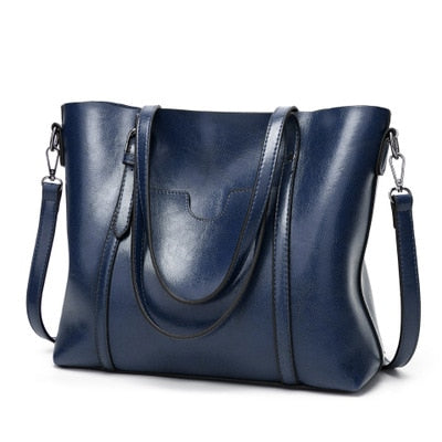 Premium Women's Oil Wax Leather Handbag - Stylish Crossbody Purse for Work, Travel & Everyday Use