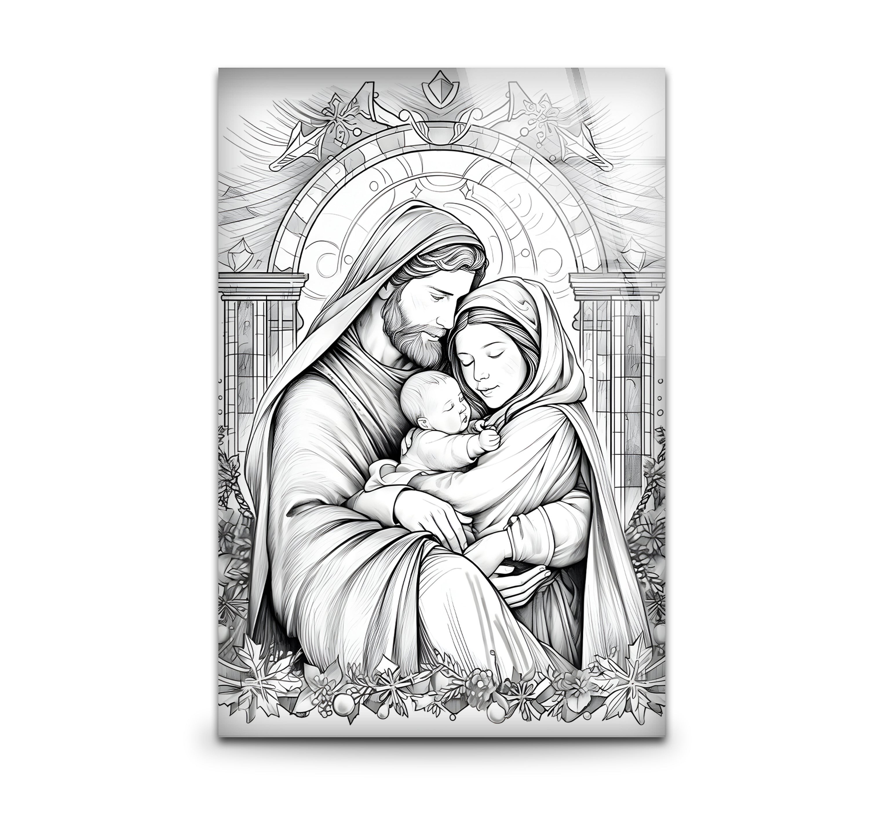 Black & White Christmas Soul Glass Wall Art - Elegant Holiday Home Decor for Living Room, Bedroom & Office - Perfect Gift for Christmas & Winter Season
