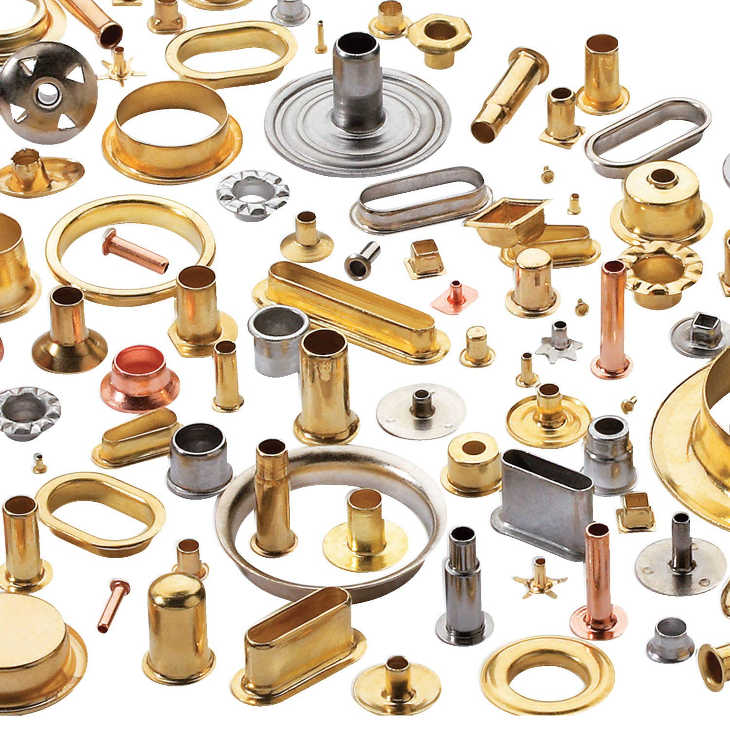 Stimpson GS711B1000 Brass Eyelets - 1,000 Pieces Heavy Duty Grommets for Leather, Canvas & Fabric (7/11 Size) | Perfect for DIY Crafts, Upholstery & Marine Applications