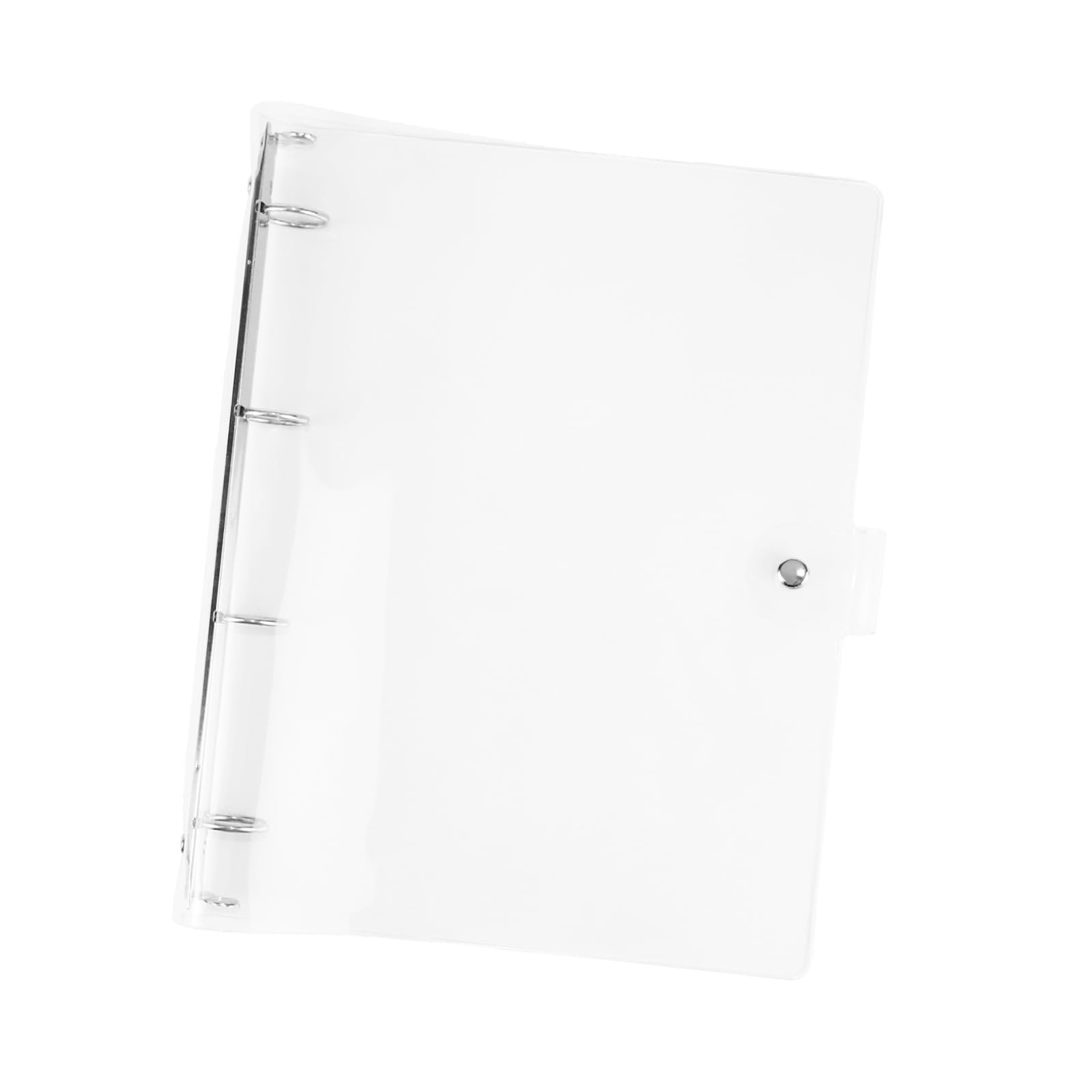 Clear A4 Binder with 4 Silver Rings - Refillable Soft PVC Loose Leaf Folder, Budget Notebook Organizer for School, Office & Home Use - Durable Shell Protector & Accessory Supplies (A4 Size)