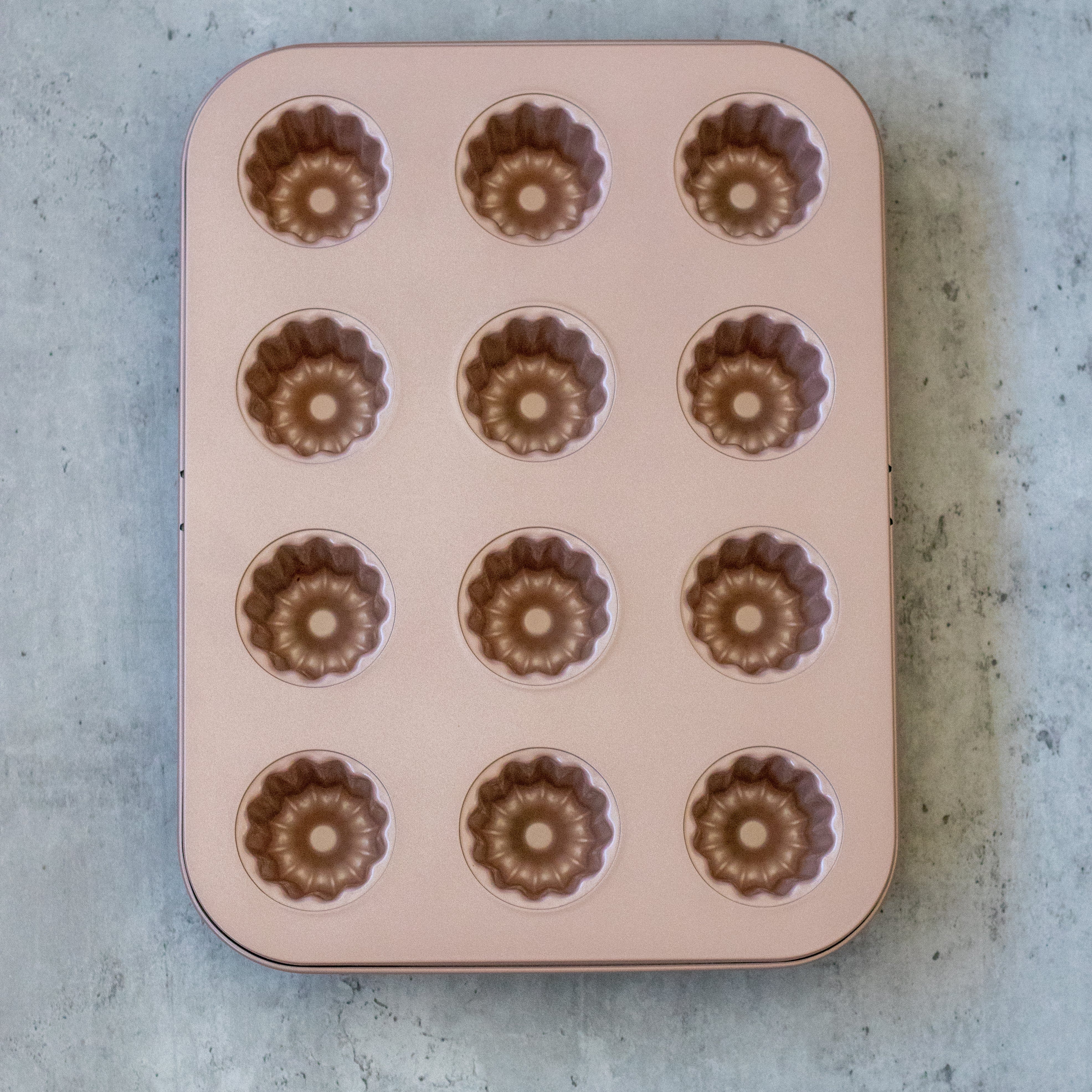 Premium Rose Gold Canelé Molds - 6 Pack Non-Stick Baking Tins for French Pastries | Perfect for Home Bakers & Professional Chefs | Ideal for Making Classic Canelés, Mini Desserts & Gourmet Treats