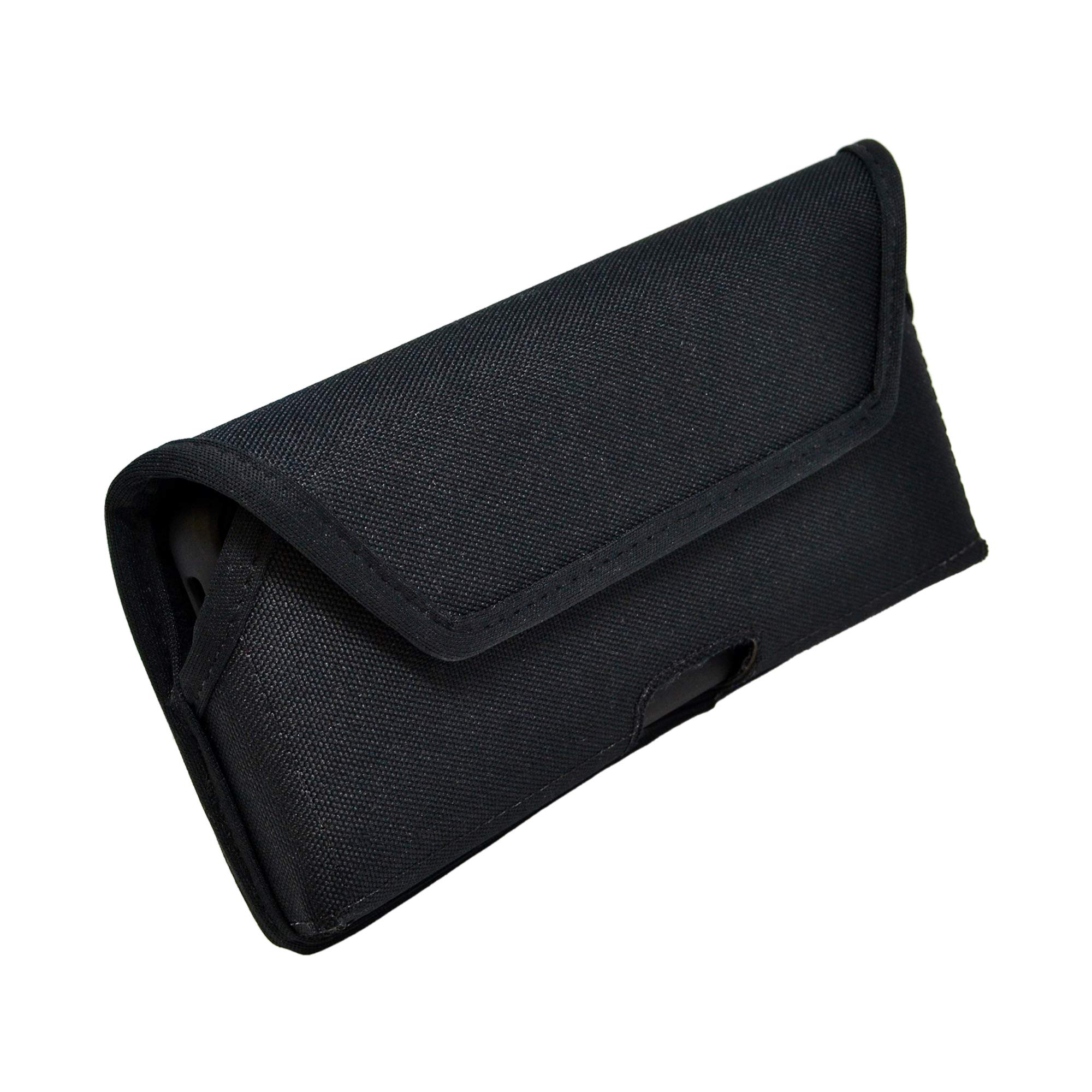 Premium Nylon Phone Holster for Samsung Galaxy S25-S20 – Black Belt Holder for Phones with Slim Cases – Magnetic Closure Pouch with Metal Clip | Perfect for Running, Hiking & Outdoor Activities