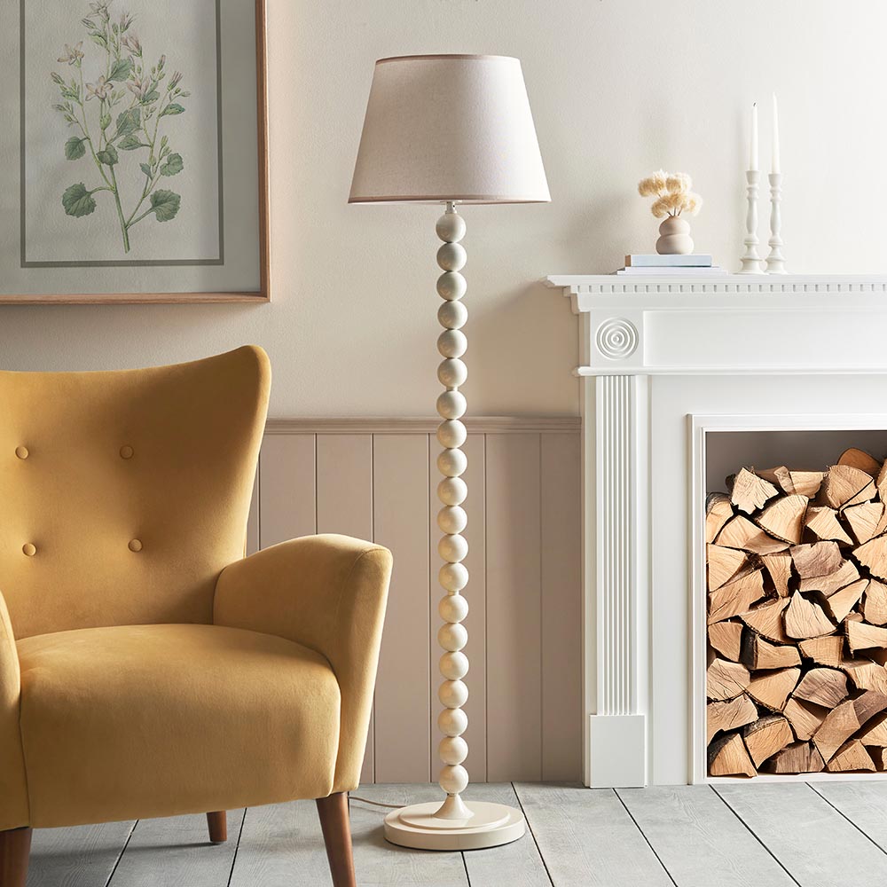 Auralis Ivy Floor Lamp with E27 Socket - Modern Adjustable Standing Light for Living Room, Bedroom & Office - Multiple Finishes Available