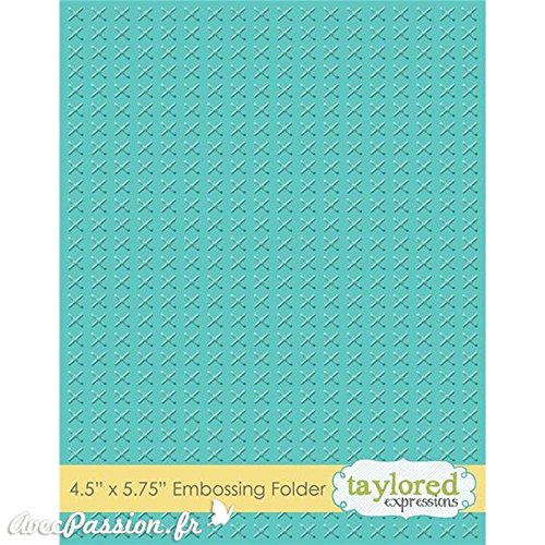 Cross Stitch Embossing Folder for Card Making | DIY Scrapbooking & Paper Crafting Supplies