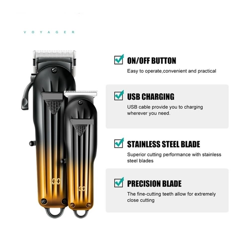 Professional V-G-R Combo Kit - Rechargeable Electric Hair Clipper & Beard Trimmer for Men (V-646 with Box) - Perfect for Home Haircuts, Barber Shops & Travel Grooming