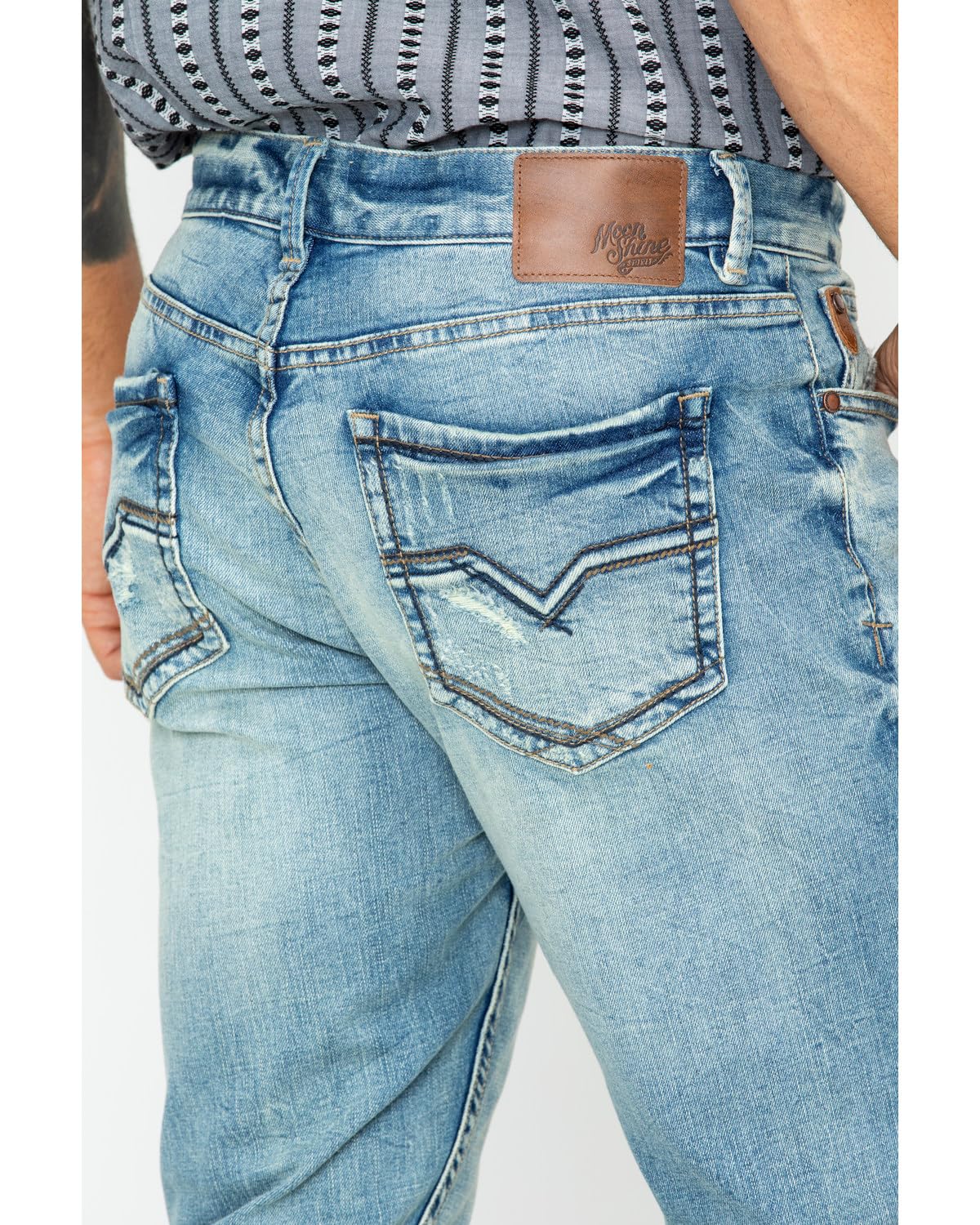 Men's Slim Straight Stretch Denim Jeans - Light Wash Indigo, 29W x 34L | Comfortable & Stylish for Casual Wear, Office & Night Out