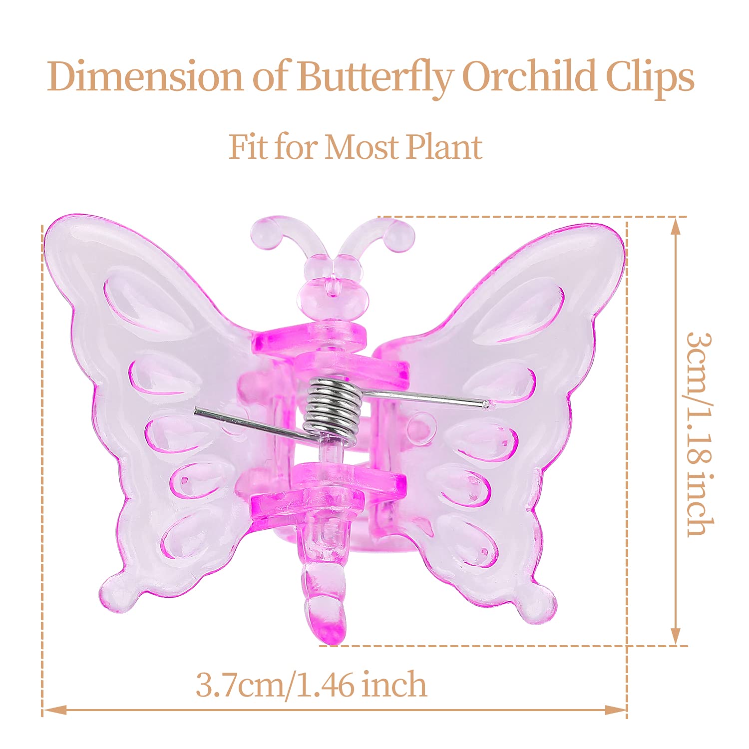 Butterfly Plant Clips - 30PCS Orchid Support Clips for Vines, Flowers & Stems | Durable Garden Clips for Orchids, Roses & Climbing Plants | Indoor & Outdoor Gardening Accessories