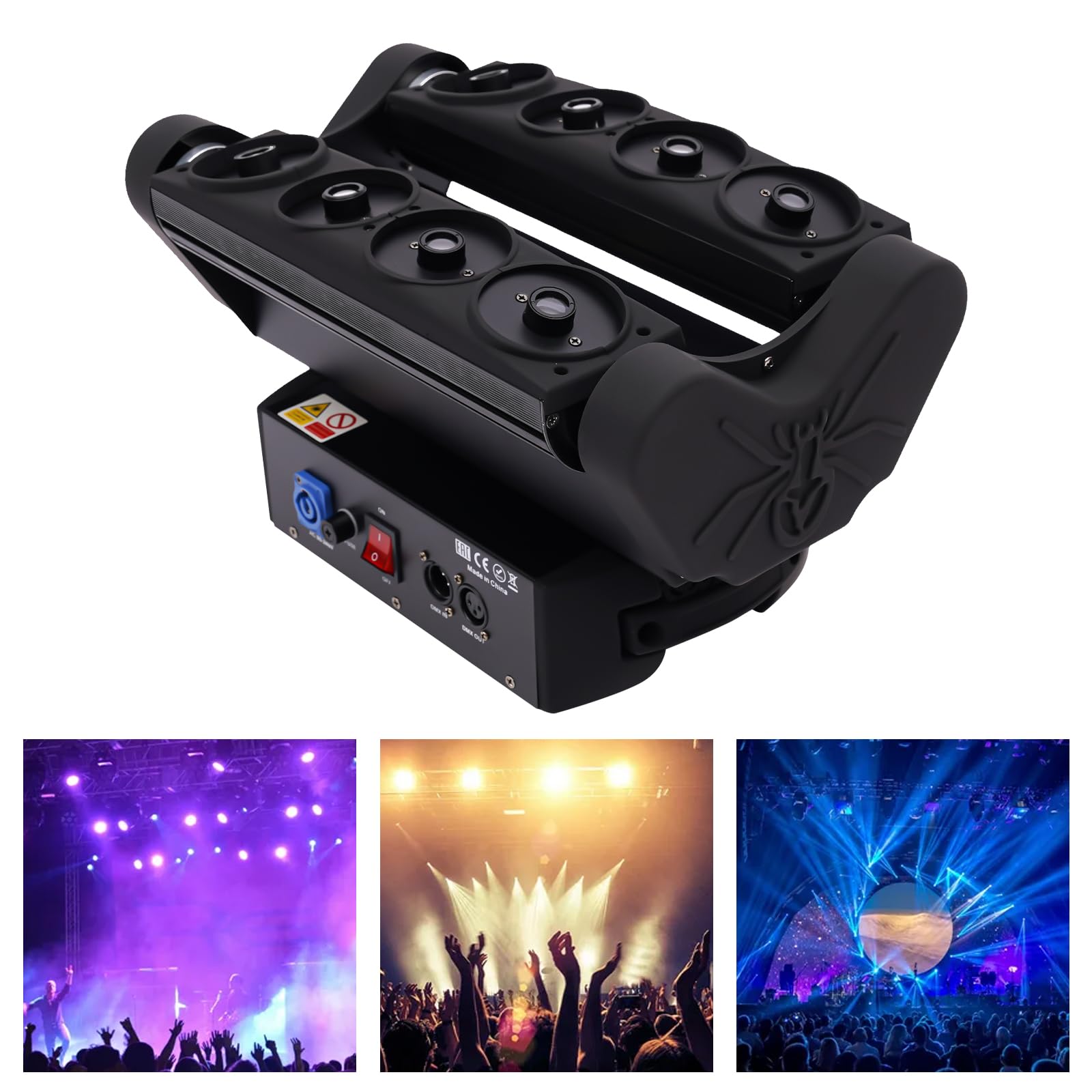 RGB DMX Moving Head Beam Light - 8 Eye Bar Light for DJ, KTV, Club & Stage - Sound Activated Party Lighting (110V) | Perfect for Weddings, Concerts, Festivals & Nightclub Events