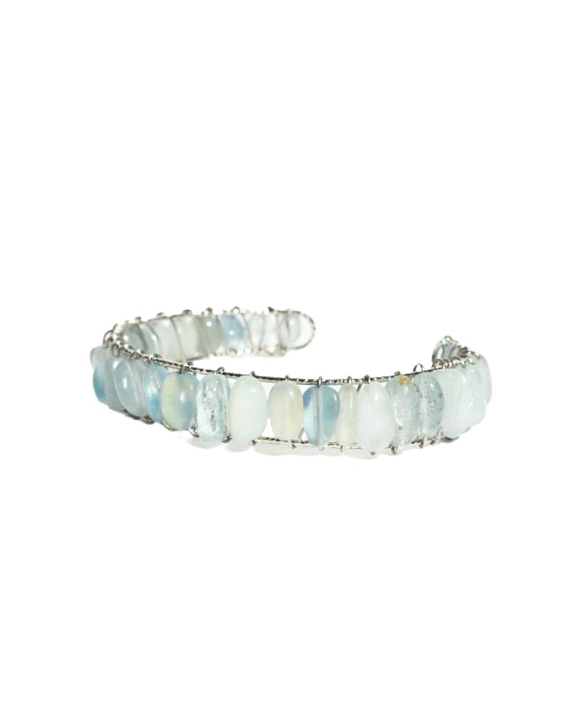 Elegant Aquamarine Bangle Bracelet for Women – Genuine Gemstone Jewelry Gift for Birthday, Anniversary & Special Occasions | Perfect for Weddings, Parties & Everyday Wear