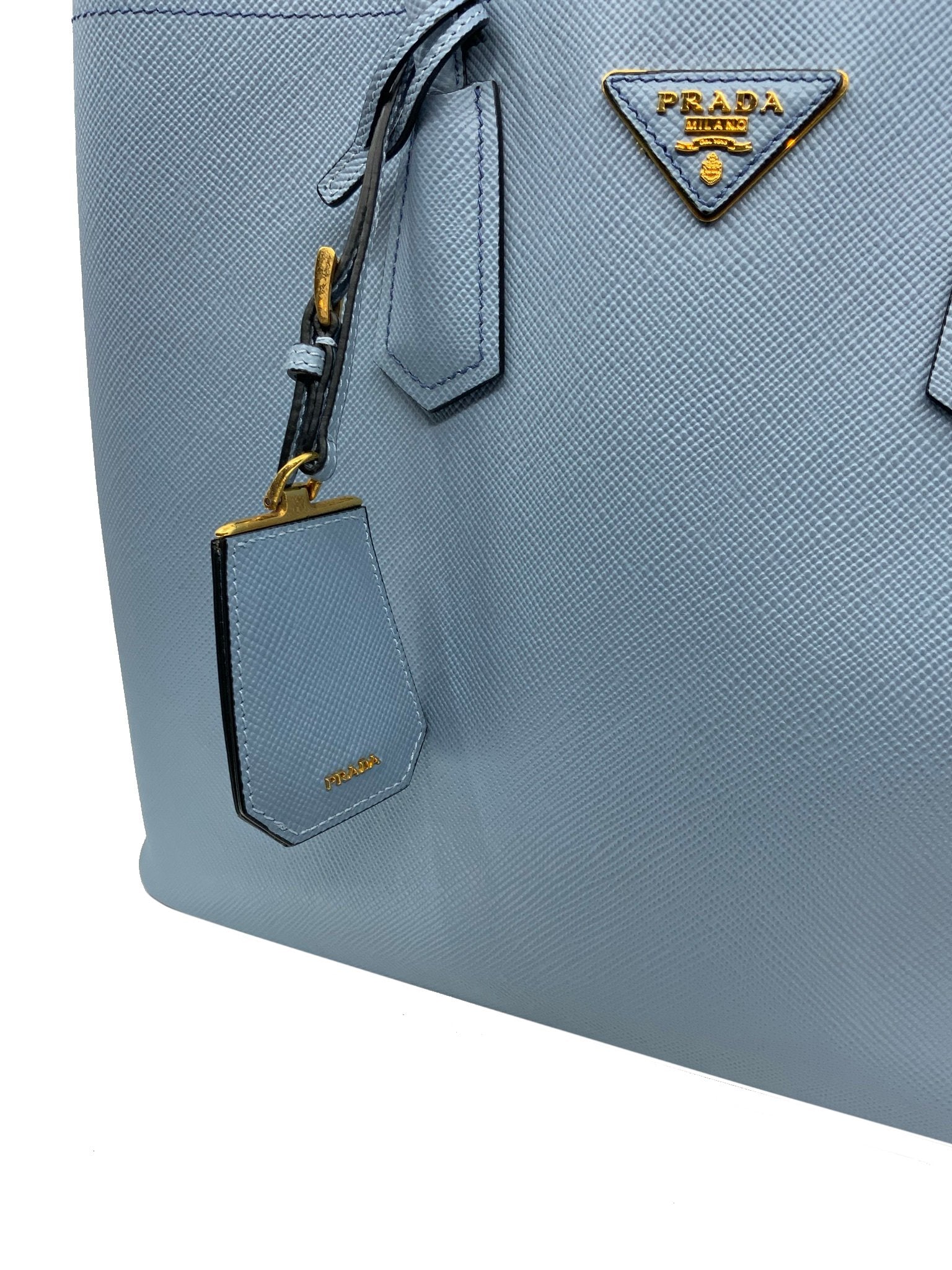 Prada Medium Saffiano Leather Double Zip Tote Bag - Luxury Designer Handbag for Women, Work & Travel | Office Essentials, Business Meetings & Weekend Getaways