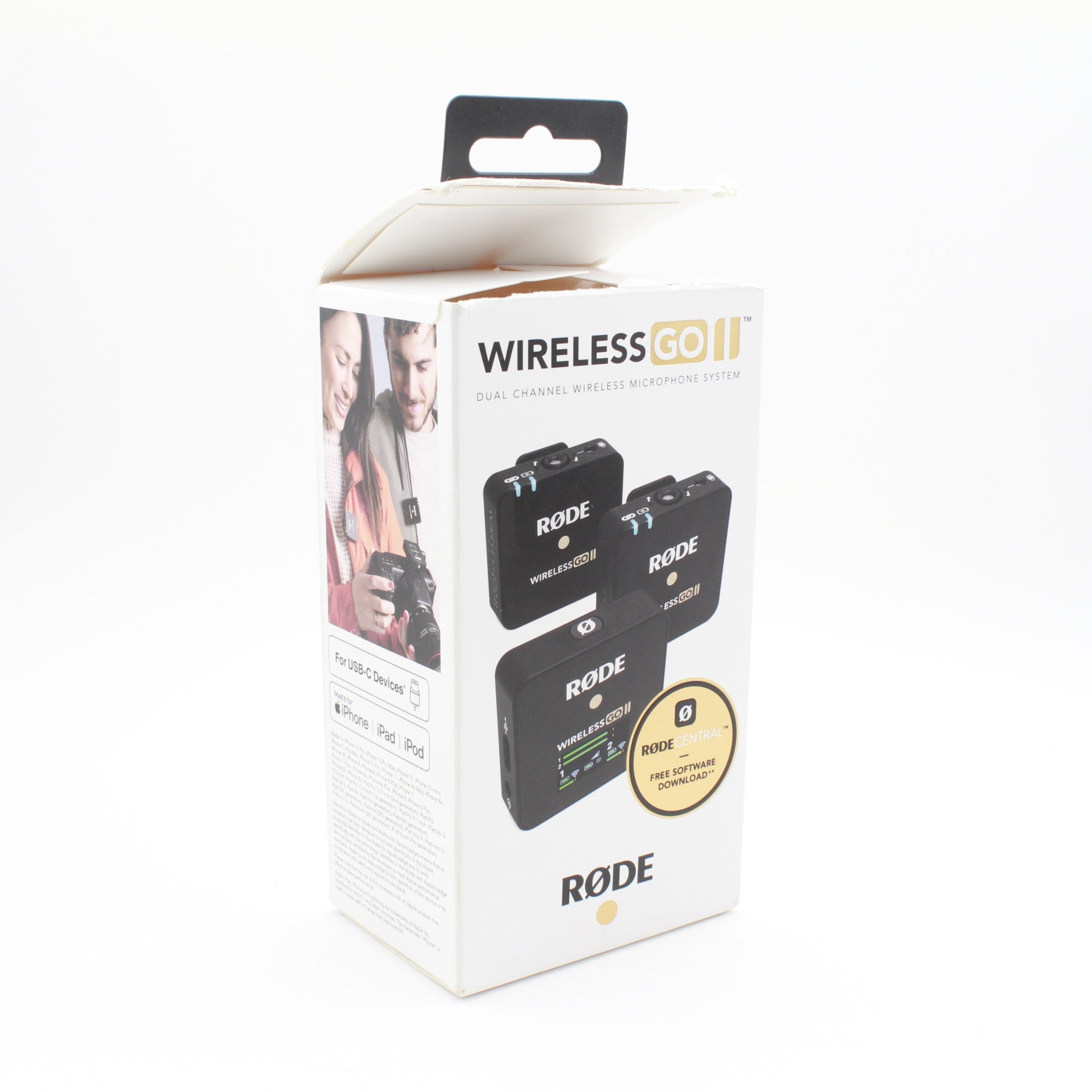 Rode Wireless GO II Compact Digital Wireless Microphone System - 2 Person Kit with Built-in Recorder (2.4GHz, Black) | Perfect for YouTube Videos, Podcasting, Interviews & Live Streaming