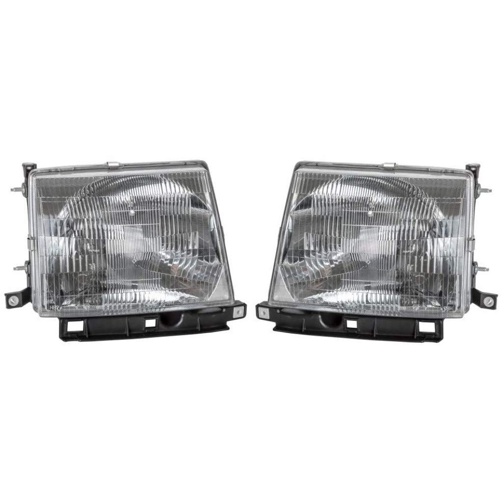 1997-2000 Toyota Tacoma Headlight Assembly - Driver & Passenger Side with Bulbs - Direct Replacement for TO2502120 & TO2503120 - Perfect for Night Driving & Off-Road Adventures