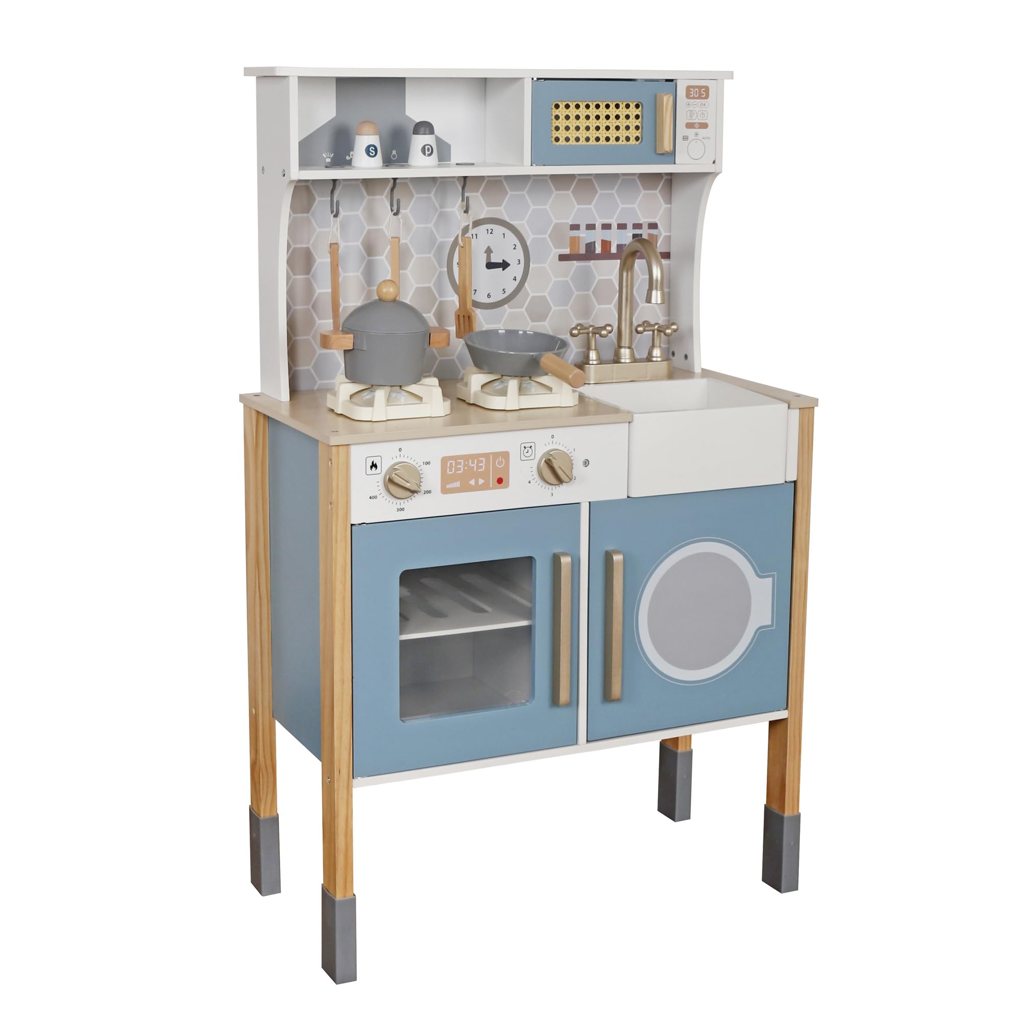 **Electronic Play Kitchen Toy Set for Kids with Light & Sounds - Pretend Cooking Stove, Cookware & Accessories - Toddler Learning Toy for Boys & Girls Ages 3+ - Perfect for Birthday & Holiday Gifts (Ideal for Role Play & Early Childhood Development)**