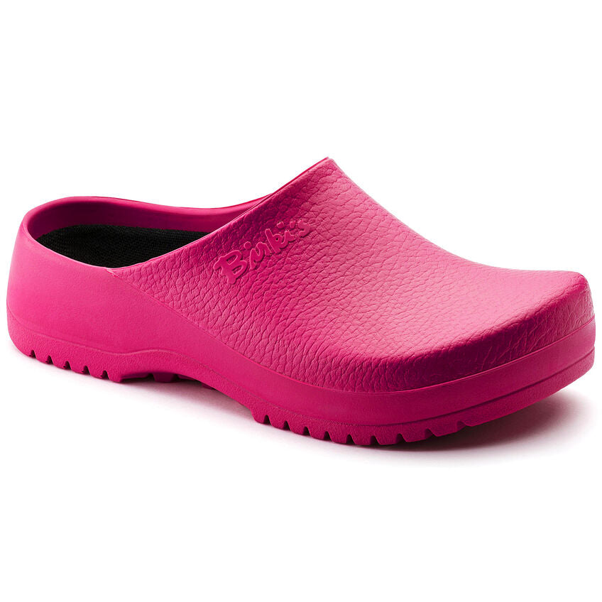 Birkenstock Super Birki Non-Slip Polyurethane Clogs for Women & Men | Comfortable Kitchen & Garden Shoes in Raspberry Sorbet | Ideal for Chefs, Nurses & Healthcare Workers