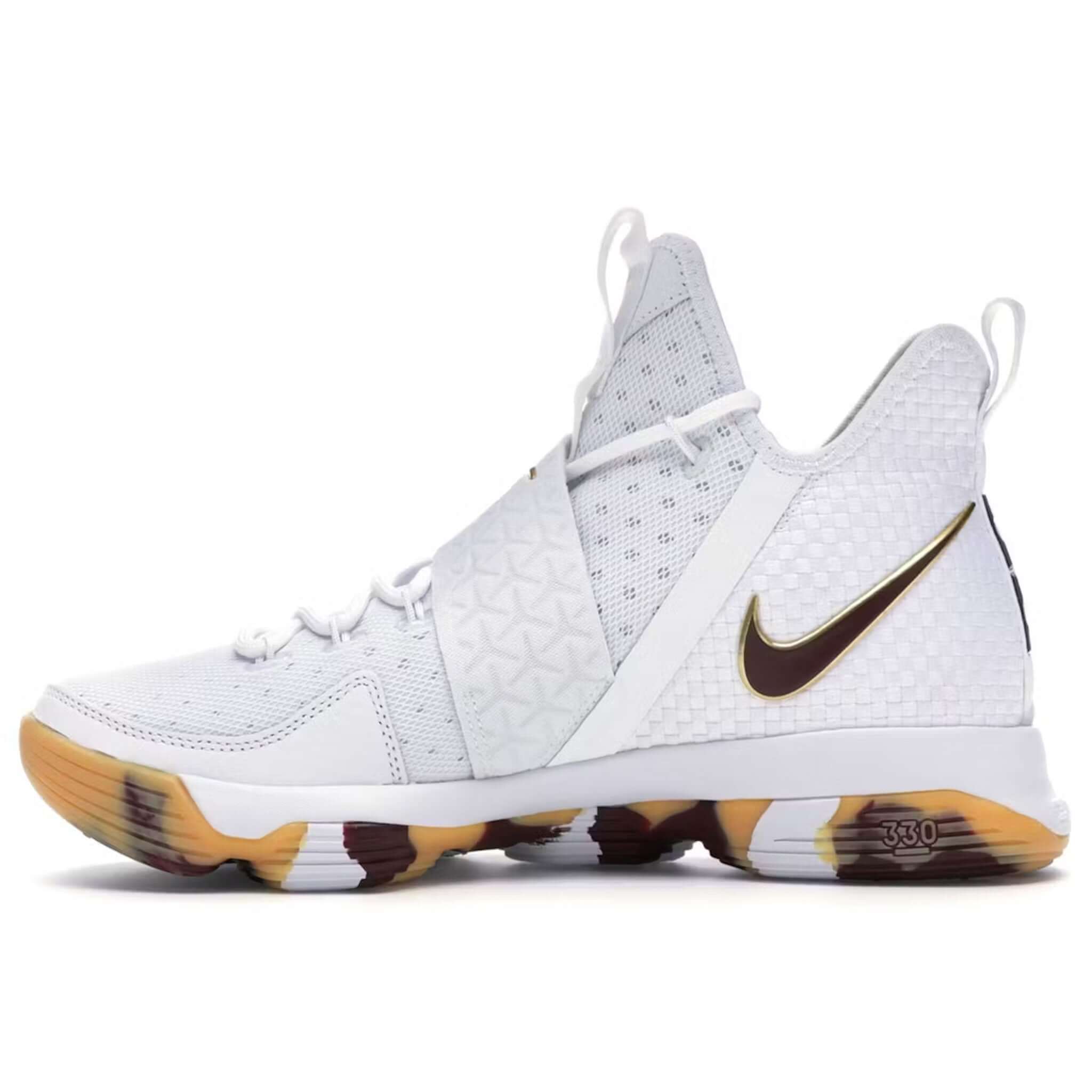 Nike LeBron 14 Basketball Shoes - White/Wine (Size 8.5) for Men - Perfect for Court Performance & Casual Wear