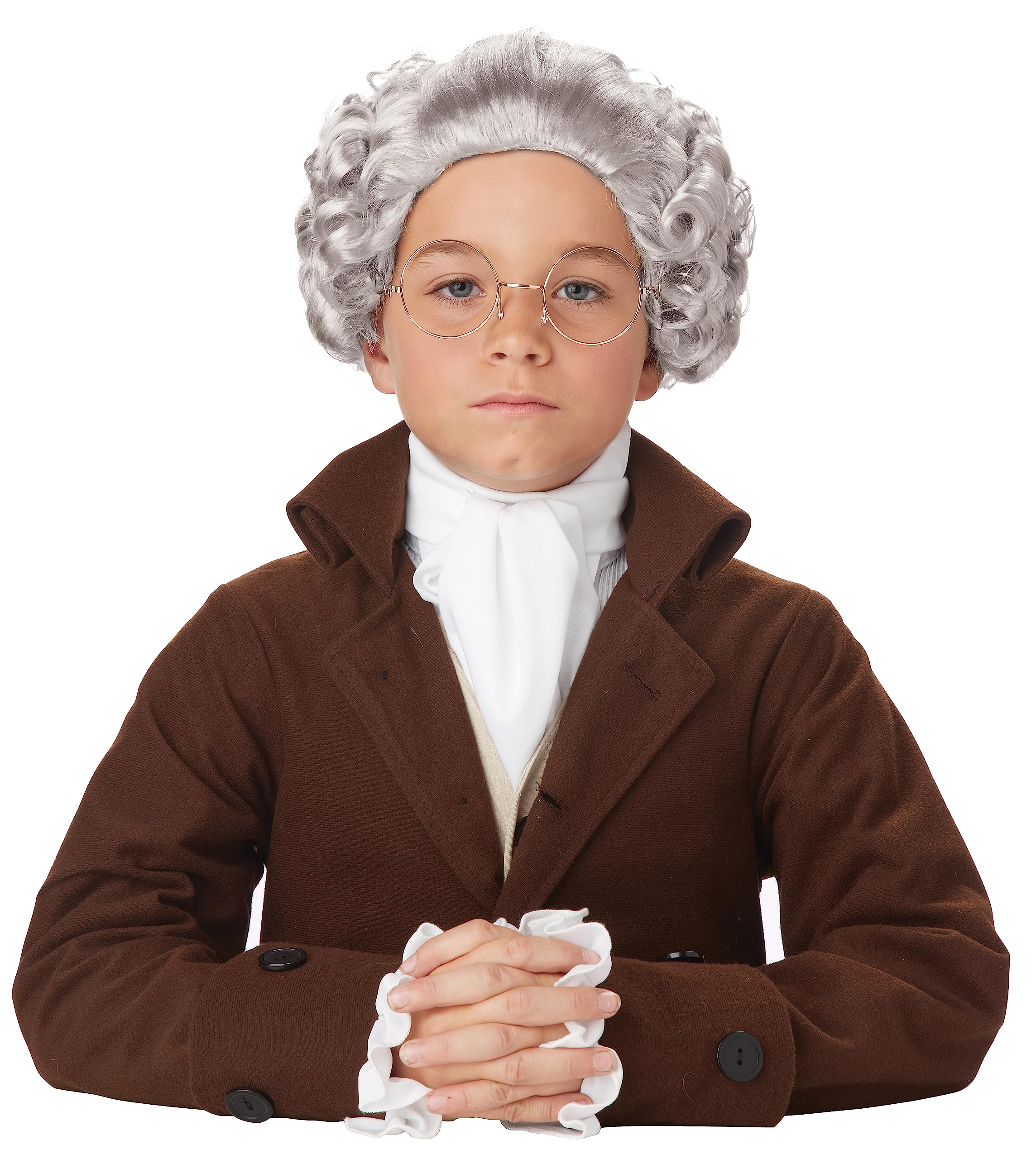 Colonial Man Wig for Kids - Authentic Historical Costume Wig for Boys & Girls - Perfect for Halloween, School Plays, and Themed Parties