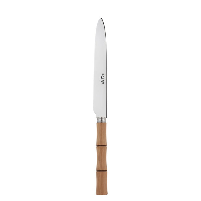 Premium Bamboo Dinner Knives Set - Eco-Friendly Light Wood Cutlery for Steak, Seafood & Fine Dining | Sustainable Kitchenware for Restaurants & Home Use