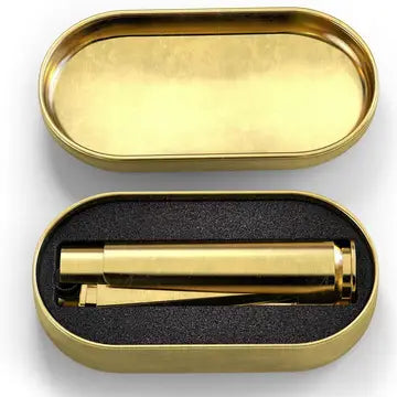50 Cal Brass Lighter - Windproof Refillable Butane Lighter for Outdoor Camping, Hiking, BBQ & Survival Gear