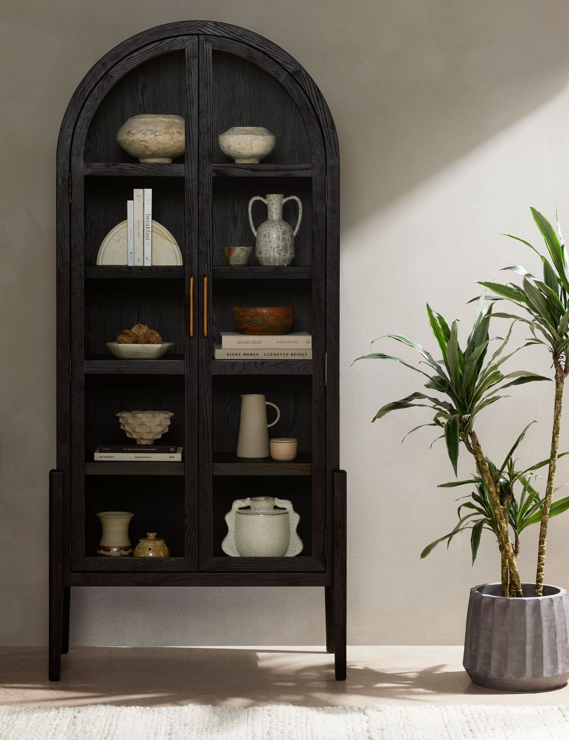 Apolline Curio Cabinet - Elegant Glass Display Case for Collectibles & Home Decor - Perfect for Living Room, Dining Room or Office Showcase