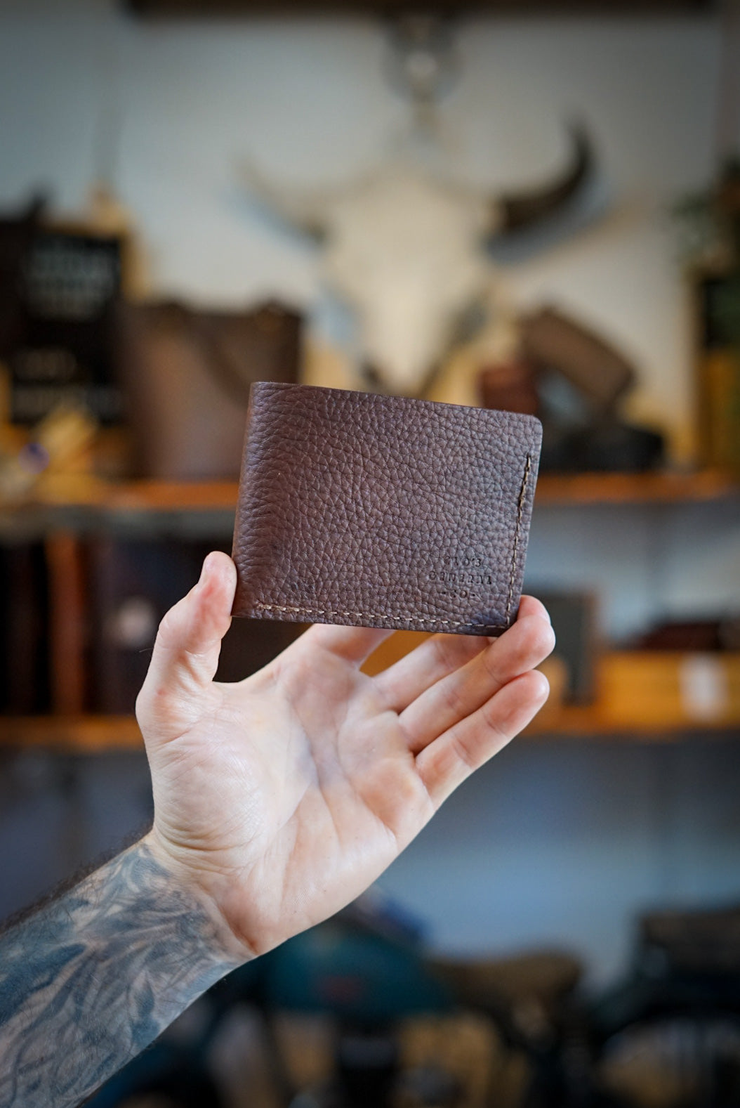 Premium Bifold Wallet for Men - Genuine Leather RFID Blocking - Rock River Cappuccino - Slim Minimalist Design for Everyday Carry & Travel