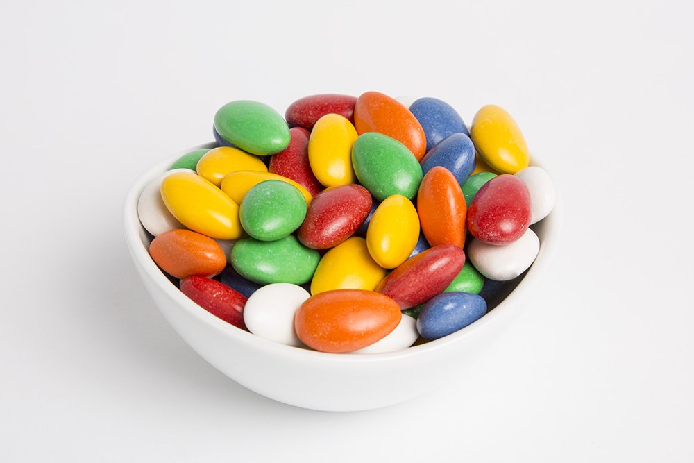 Sugar Free Assorted Jordan Almonds (10 Pound Bulk Case) - Perfect for Weddings, Parties, and Healthy Snacking