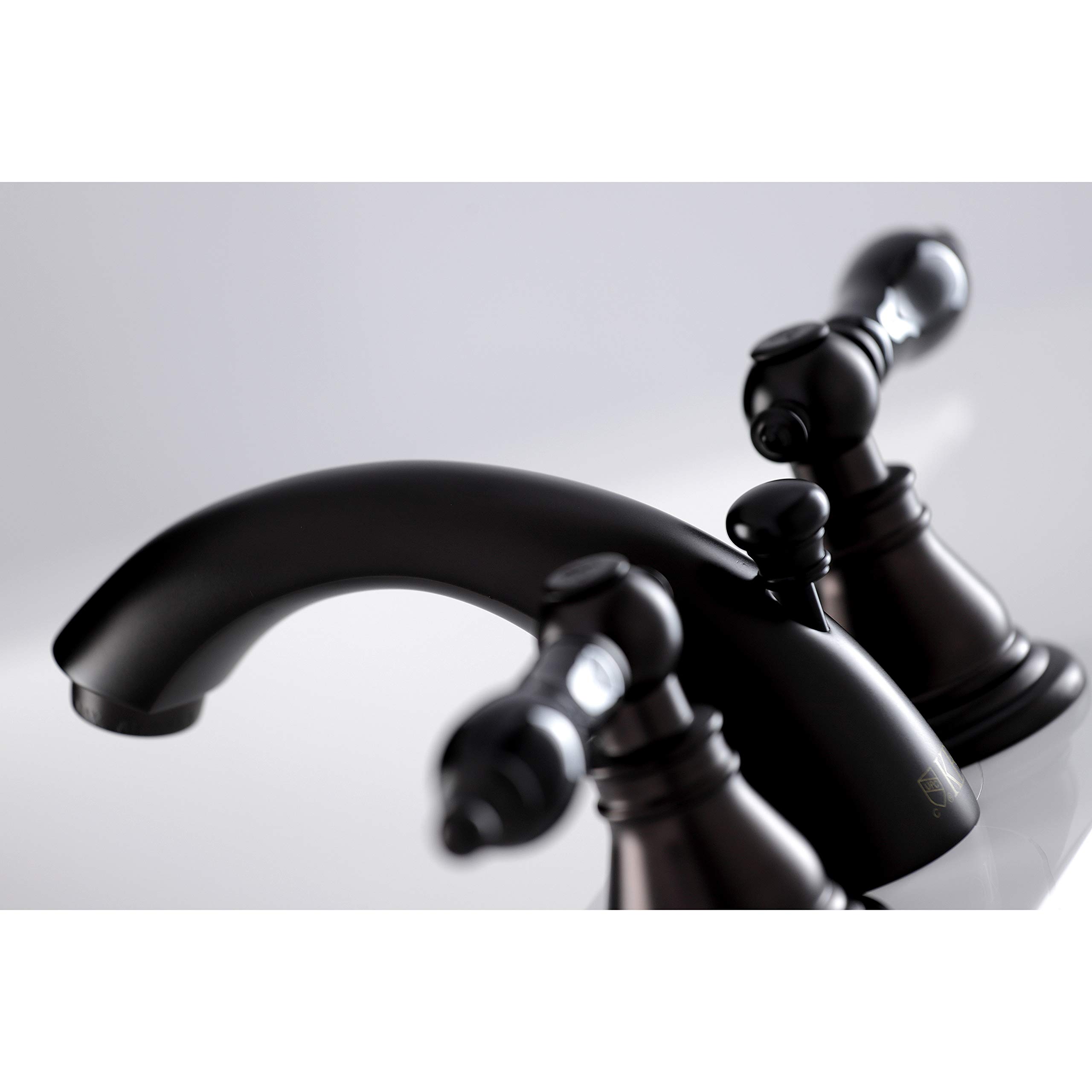 Kingston Brass KB955AKL Duchess Mini-Widespread Bathroom Faucet - Oil Rubbed Bronze Finish with Plastic Pop-Up Drain, 12