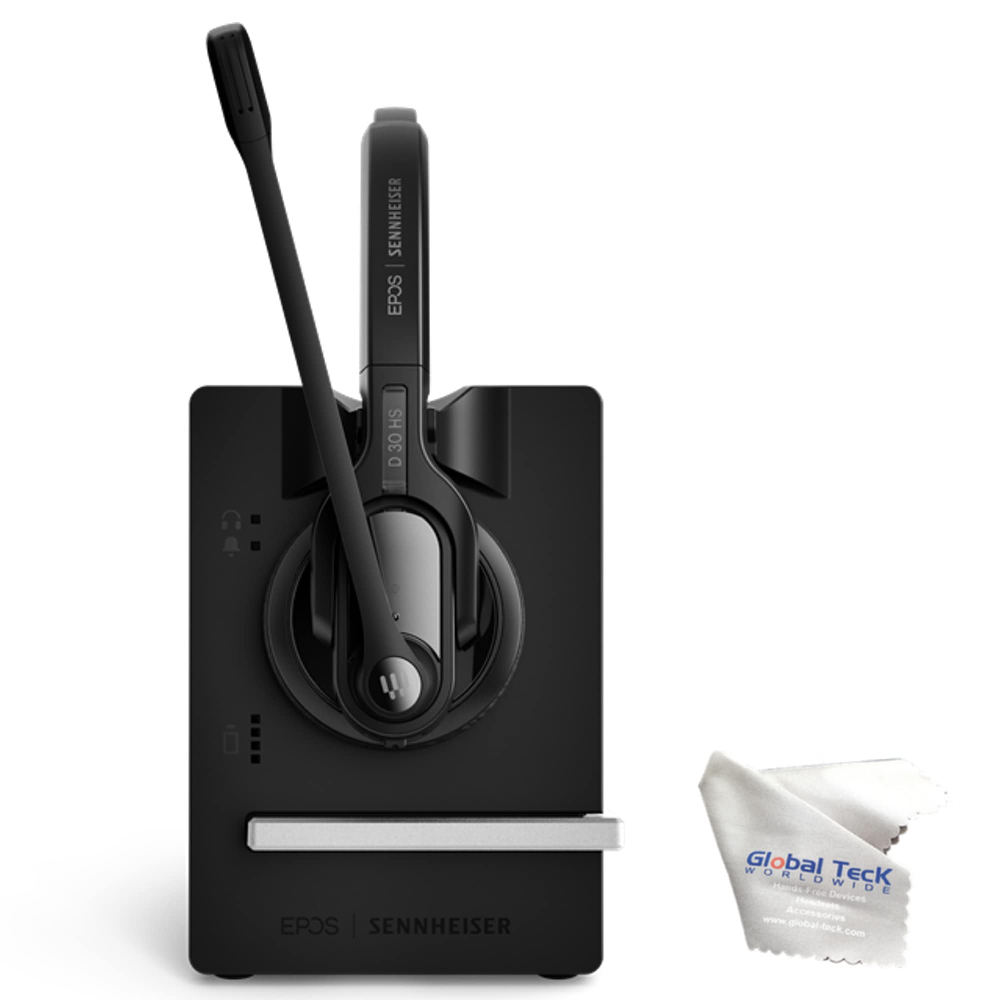 GTW Bundle EPOS Impact D30 USB ML Phone DECT Wireless Headset - Stereo Headset with Microfiber Cloth for Office, Call Center & Remote Work | Noise Cancelling USB Headset for Business Professionals