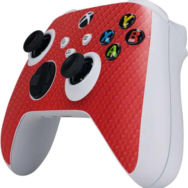 Premium Red Carbon Fiber Gaming Skin for Xbox Series S Controller - Durable Decal with Specialty Texture Design | Perfect for Gaming Enthusiasts & Custom Console Accessories