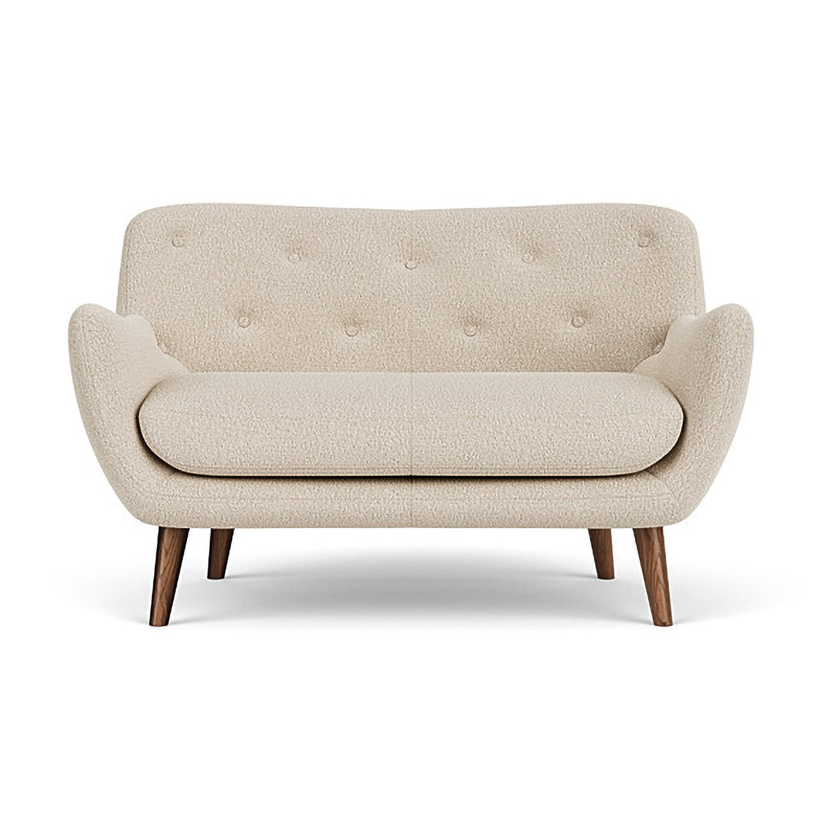 Herman Boucle 2 Seater Sofa - Modern Upholstered Loveseat for Living Room, Lounge & Small Spaces | Soft Fabric Couch with Sturdy Frame | Perfect for Apartments, Dorms & Cozy Home Decor