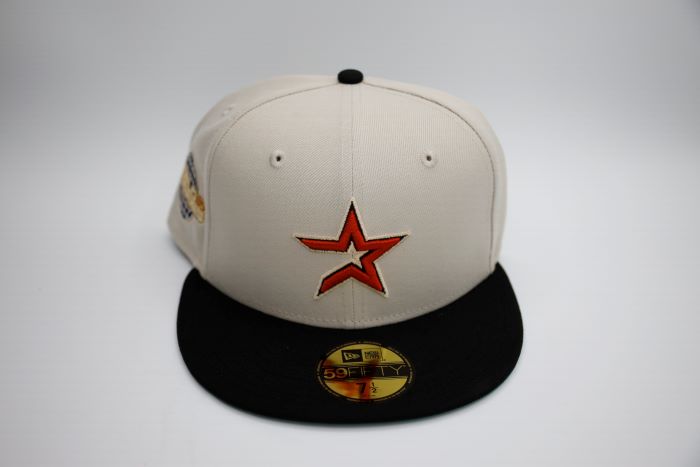New Era Houston Astros WS05 59Fifty Fitted Cap - Stone/Black - Official MLB Baseball Hat for Men & Women - Perfect for Games, Sports & Casual Wear