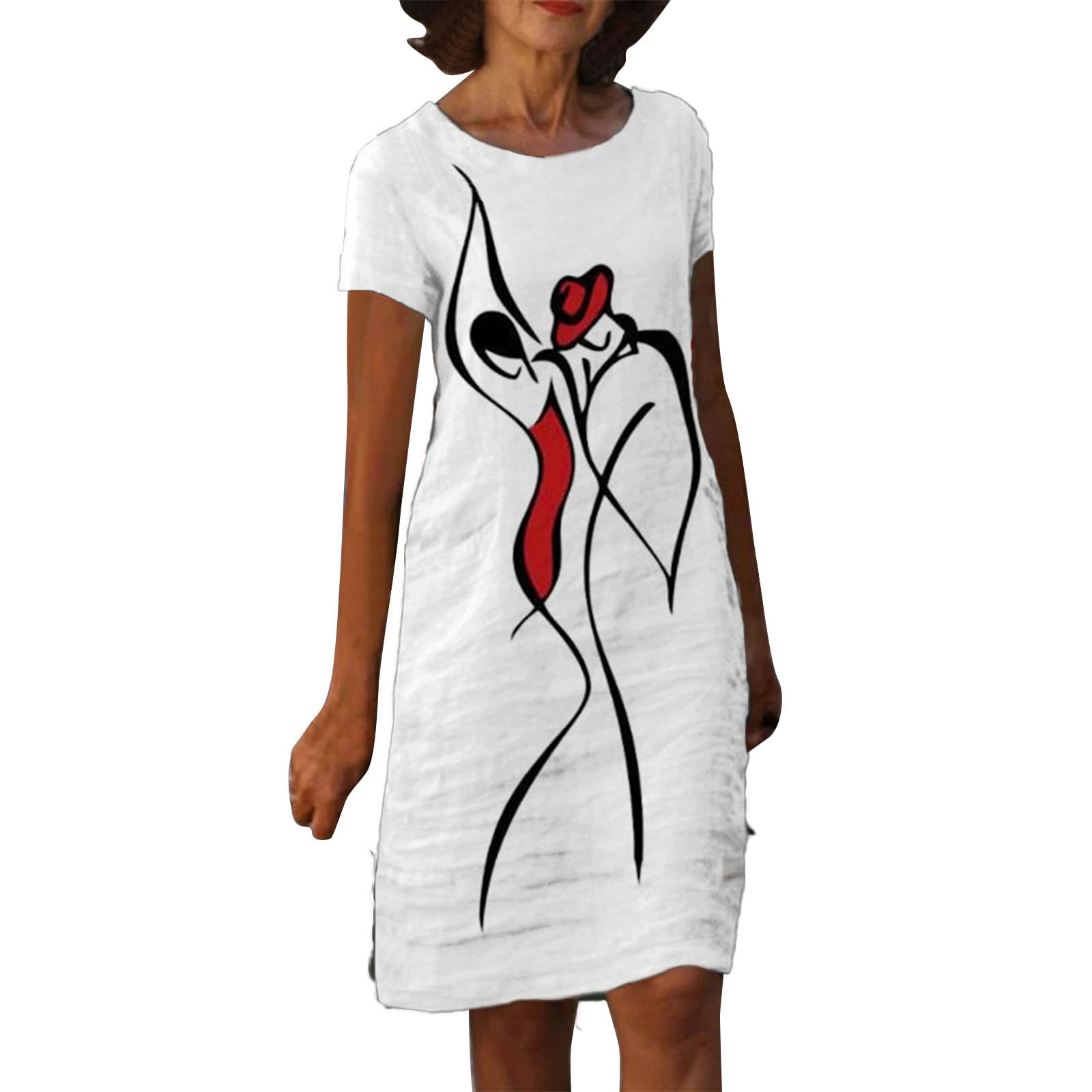 Women's Summer Dresses with Pockets - Casual Short Sleeve Floral Midi Sundress for Beach, Vacation & Holiday | Breathable Long Dress for Outdoor Activities, Travel & Date Nights