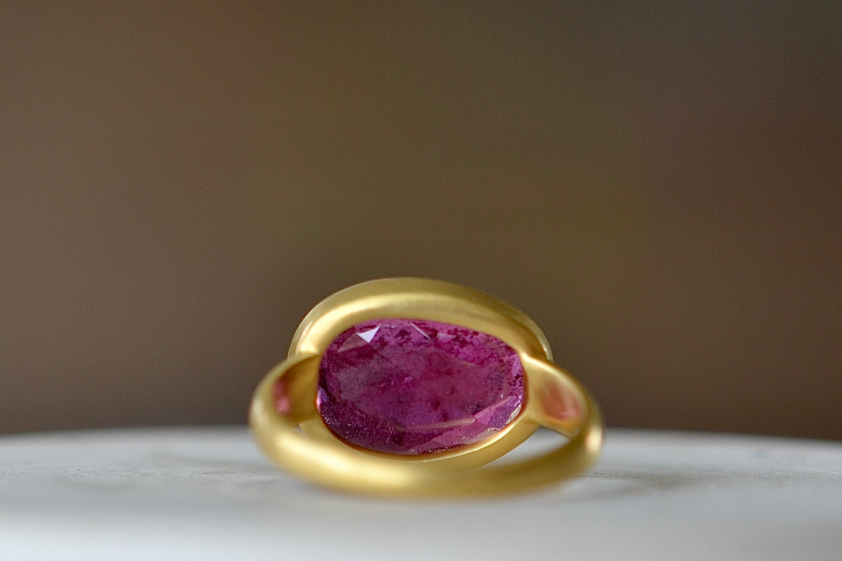 Pink Tourmaline Greek Ring for Women - Elegant Gemstone Jewelry for Everyday Wear, Gift Ideas & Special Occasions