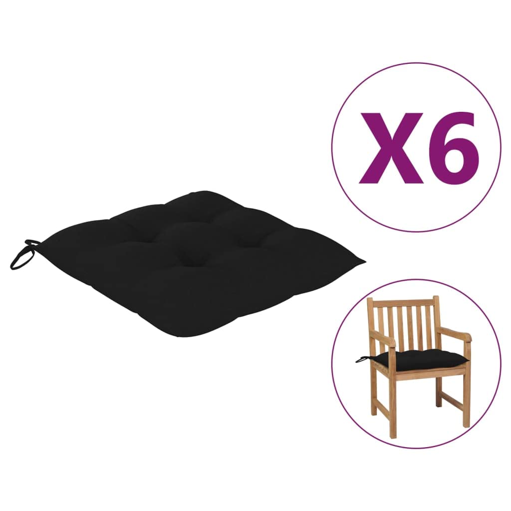 Premium Indoor/Outdoor Chair Cushions Set of 6 - 19.7