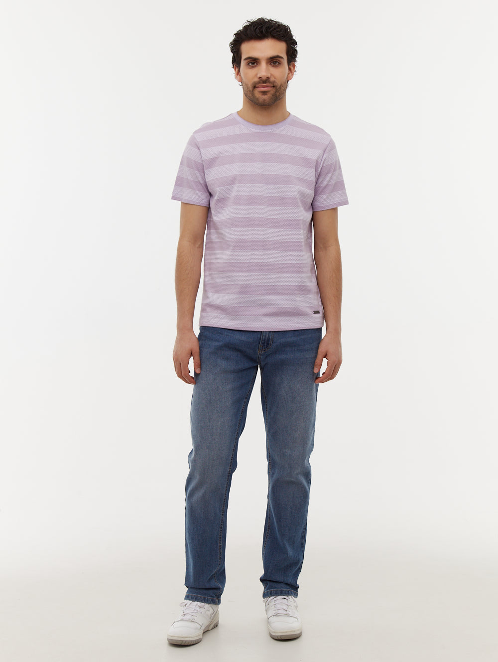 Pendari Block Stripe T-Shirt for Men - Casual Short Sleeve Cotton Tee for Everyday Wear, Street Style & Summer Outfits