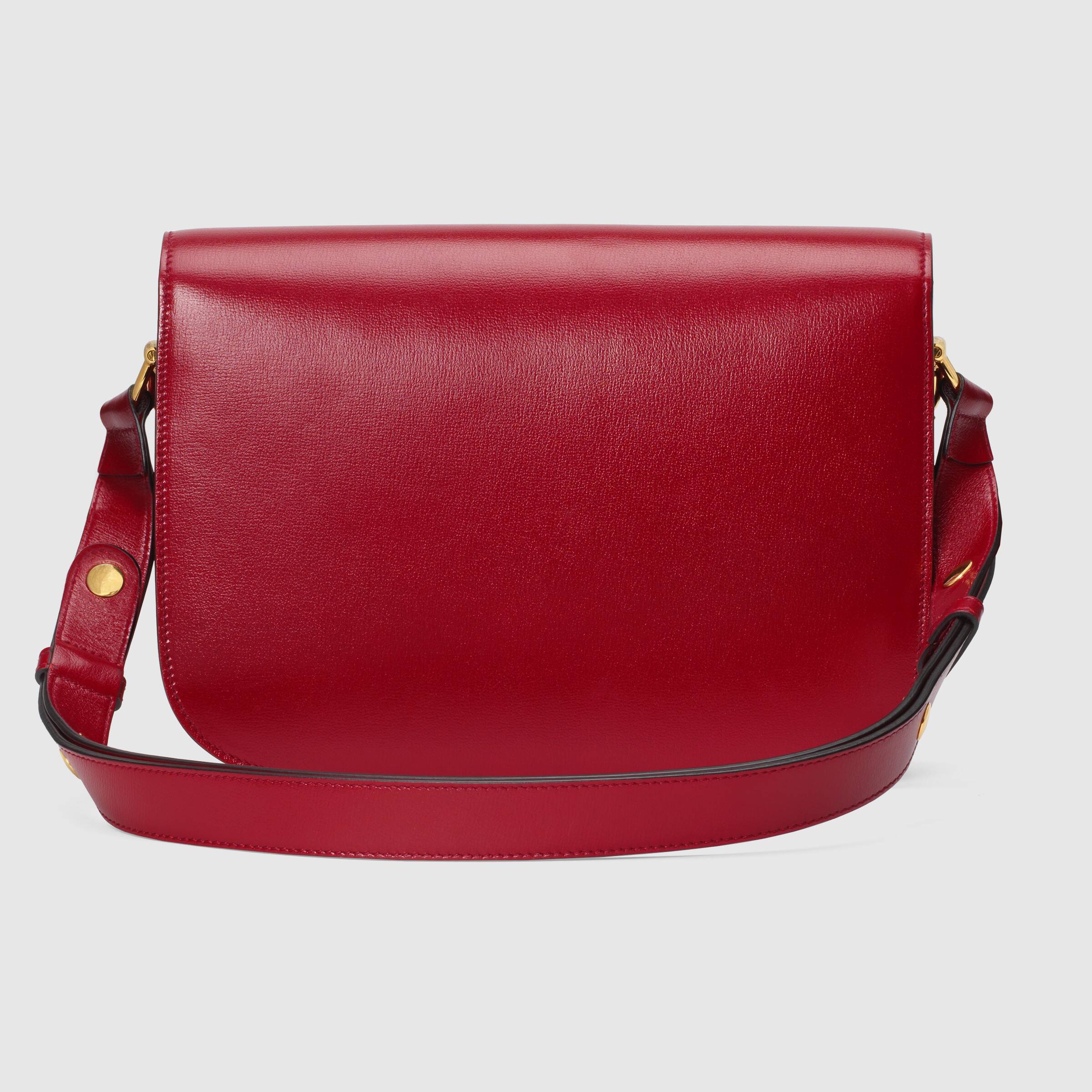 Gucci 1955 Horsebit Shoulder Bag for Women - Genuine Leather Crossbody Handbag in Classic Red | Perfect for Work, Travel & Evening Events
